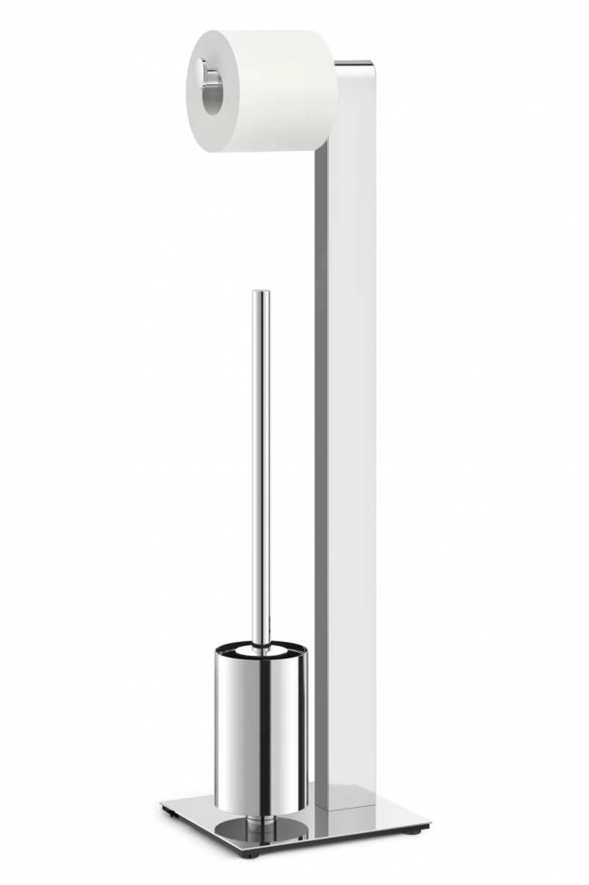 Zack Toilet Butler*Atore Toilet Butler 40455 (Gloss Stainless Steel) - Toilet Brush With Roll Holder