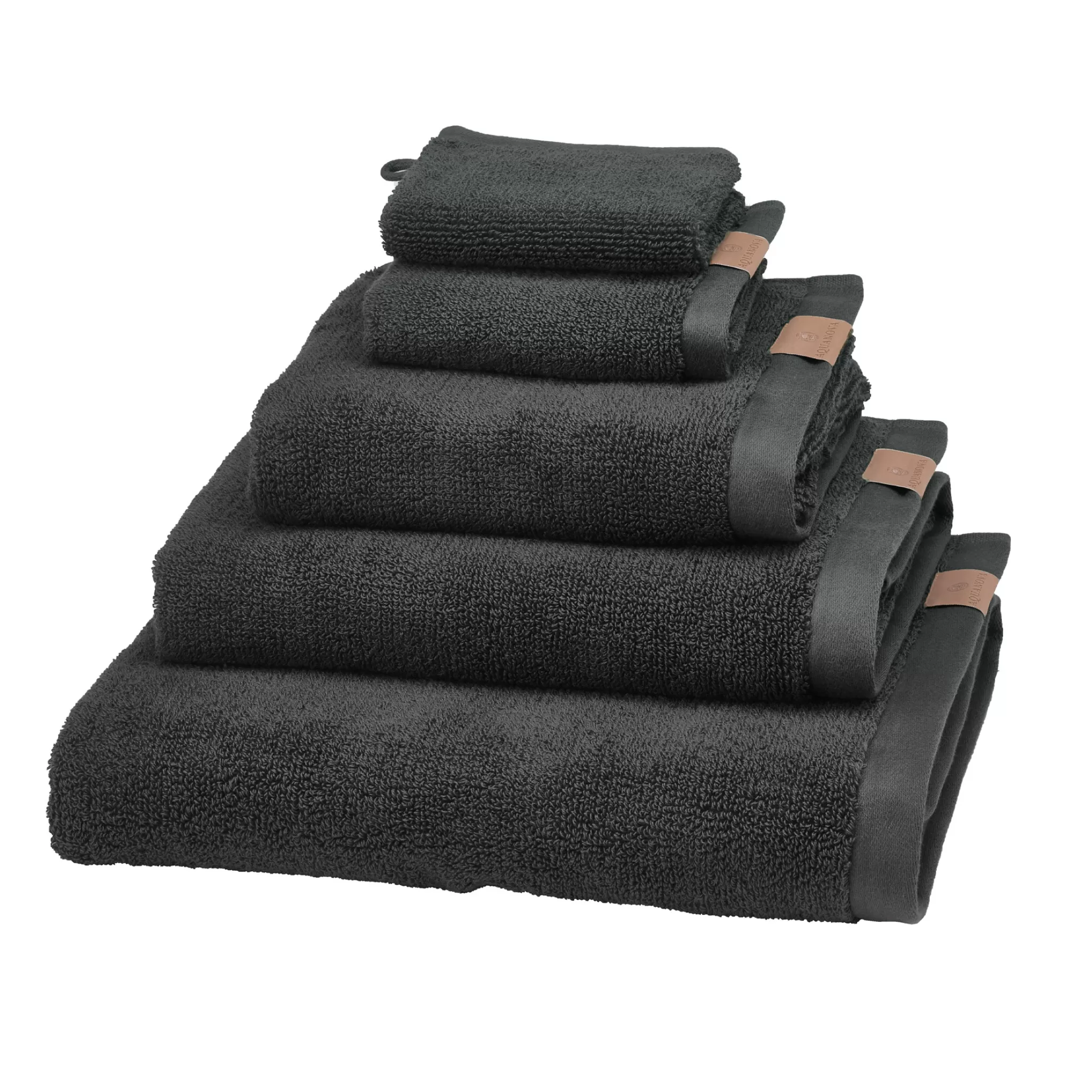 Aquanova Oslo*Bath Textiles Oslo Color Caviar, Dark Gray (Osltw-633)