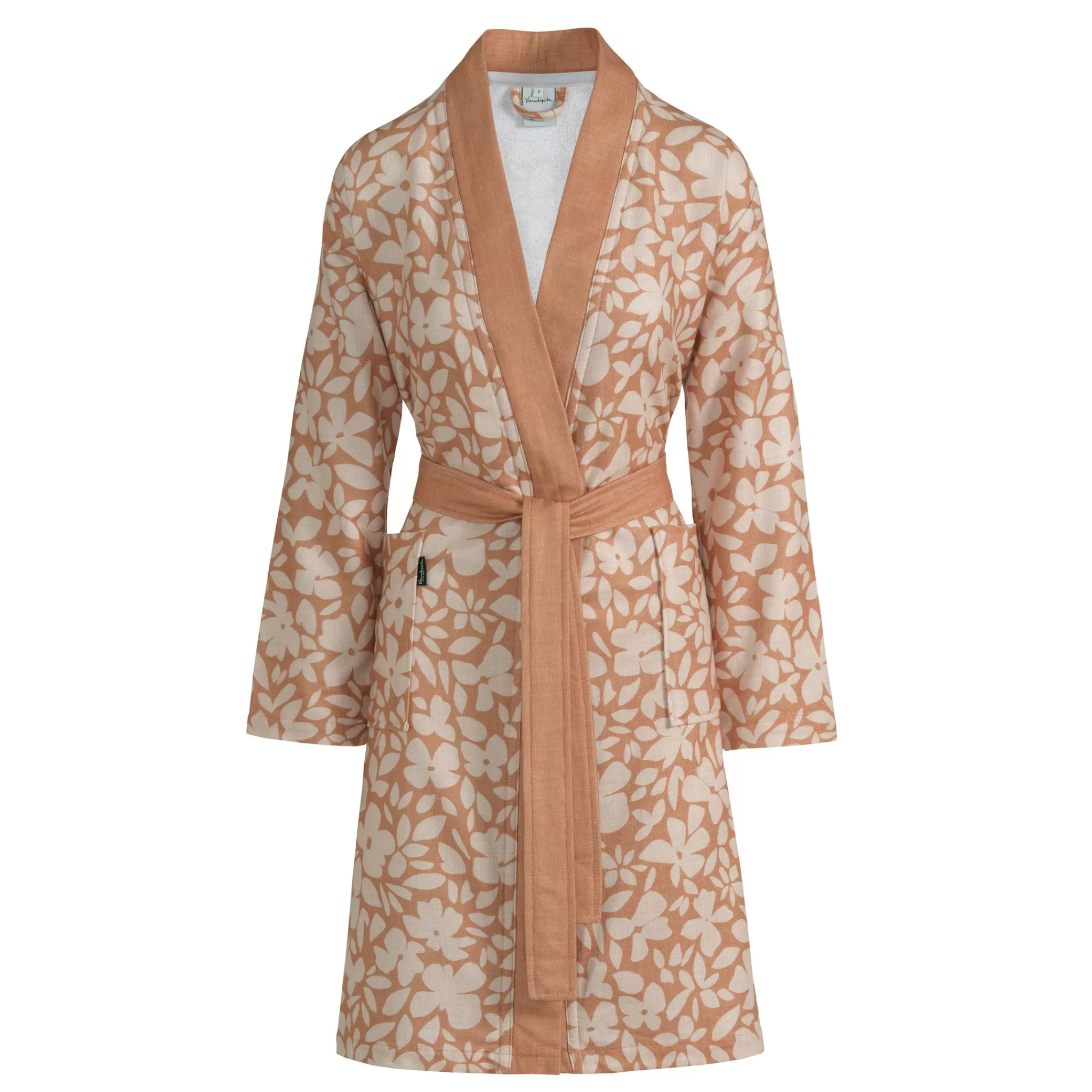 Vandyck Short Bathrobe*Bathrobe Amber Color Apricot Blush (Bage23101)