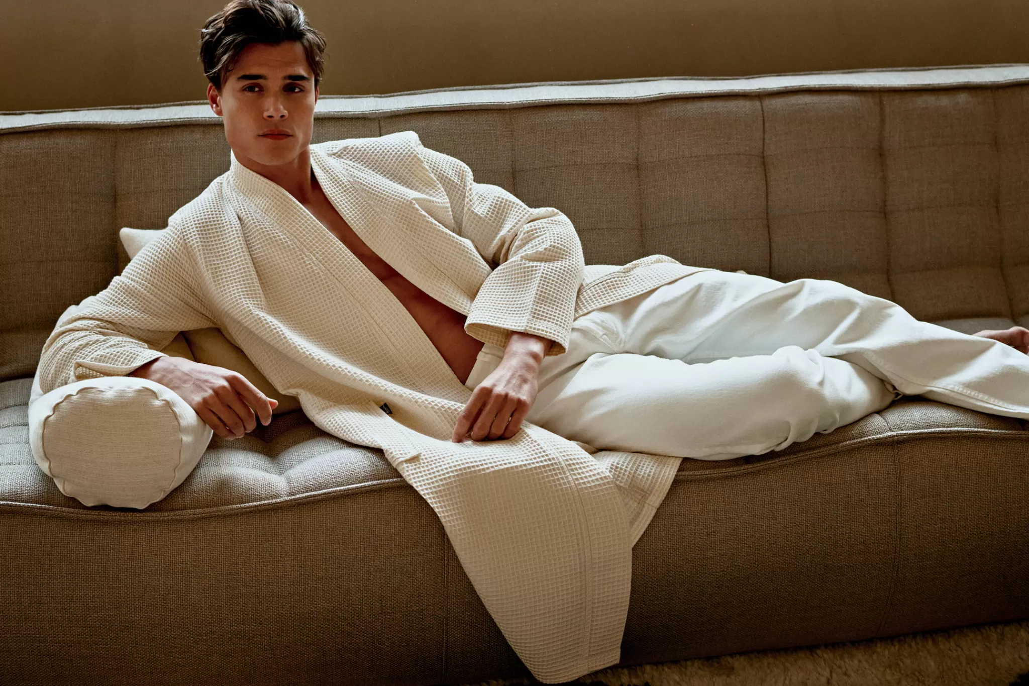 Vandyck Gentlemen*Bathrobe Biarritz Color Cream Tan (Bage22104)