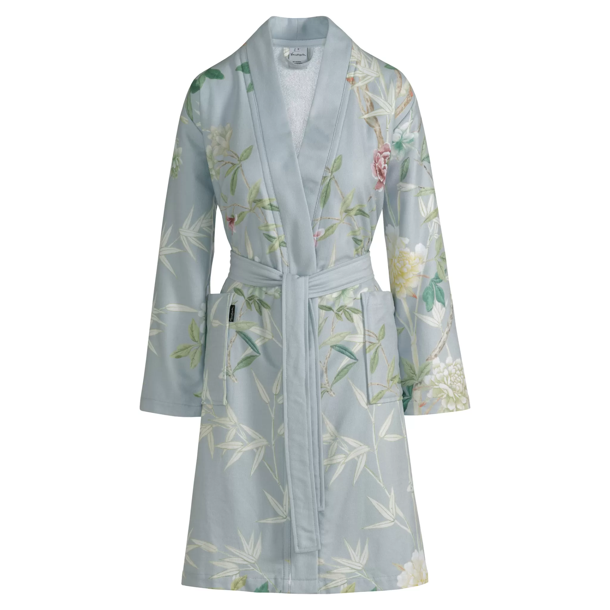 Vandyck Short Bathrobe*Bathrobe Kaya Color Pearl Blue-190 (Bage23102)