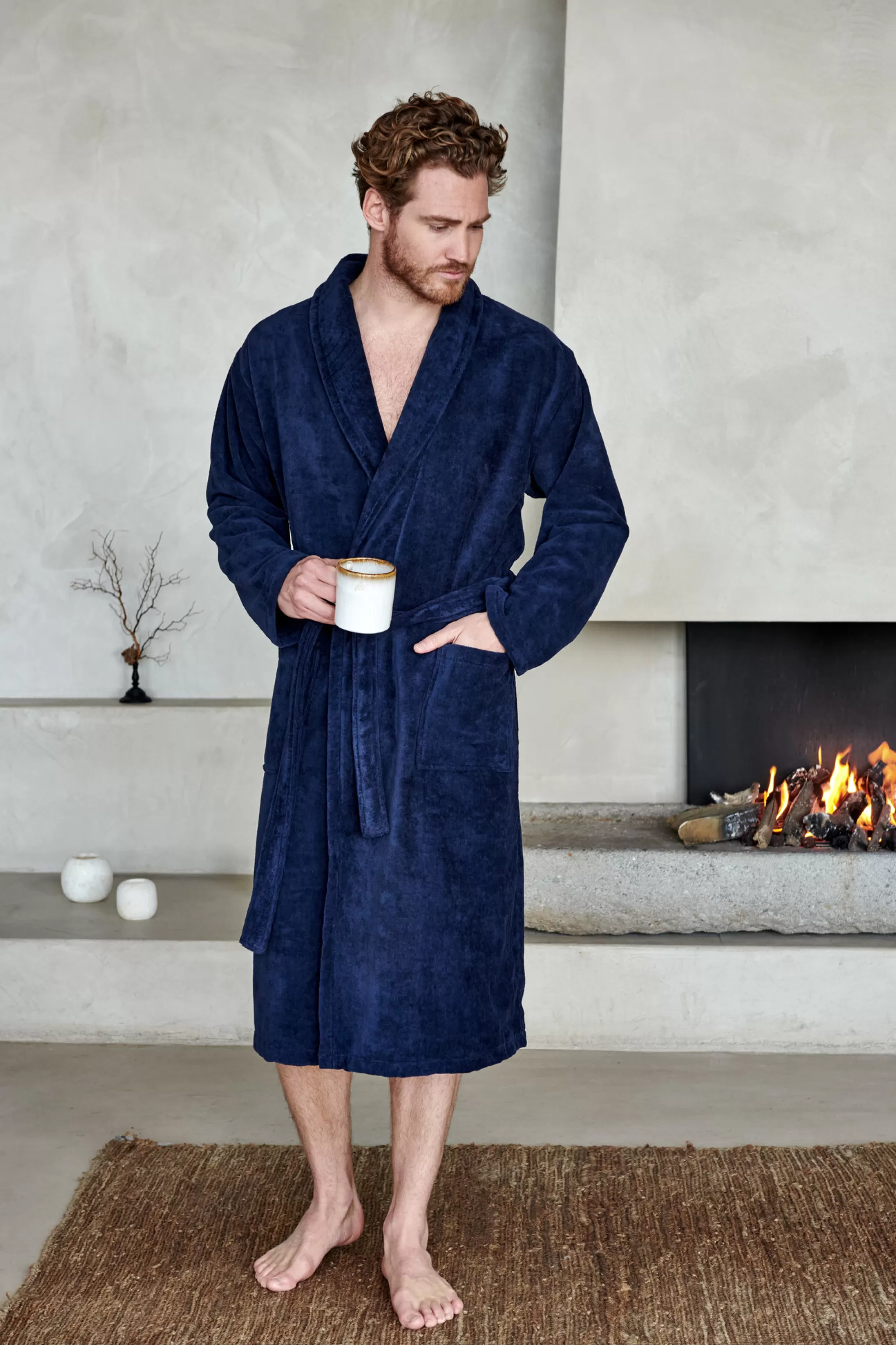 Vandyck Gentlemen*Bathrobe Prestige Color Dark Blue (Bapa19202)