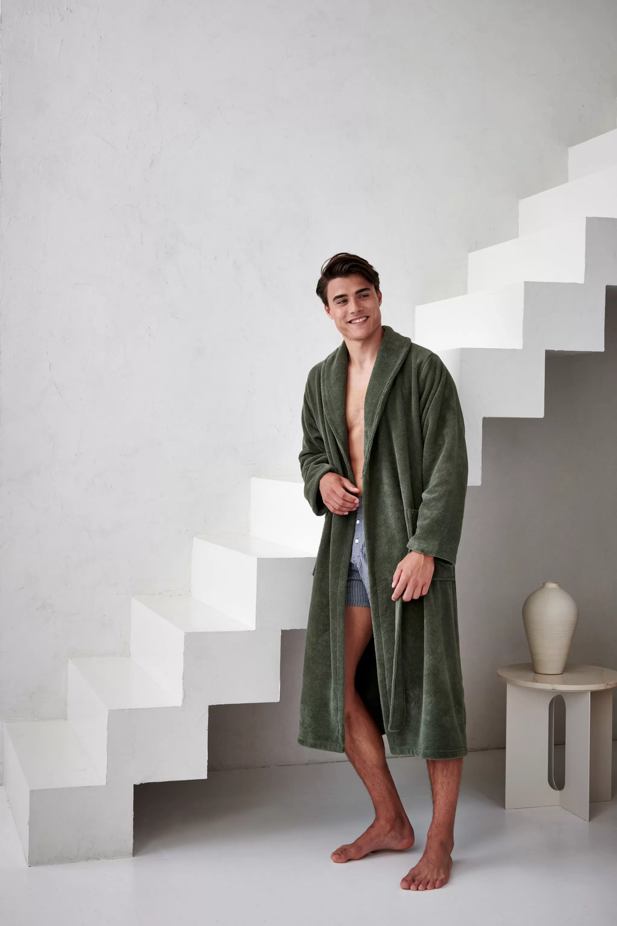 Vandyck Gentlemen*Beaumont Bathrobe Color Sage Green (Bage14201)