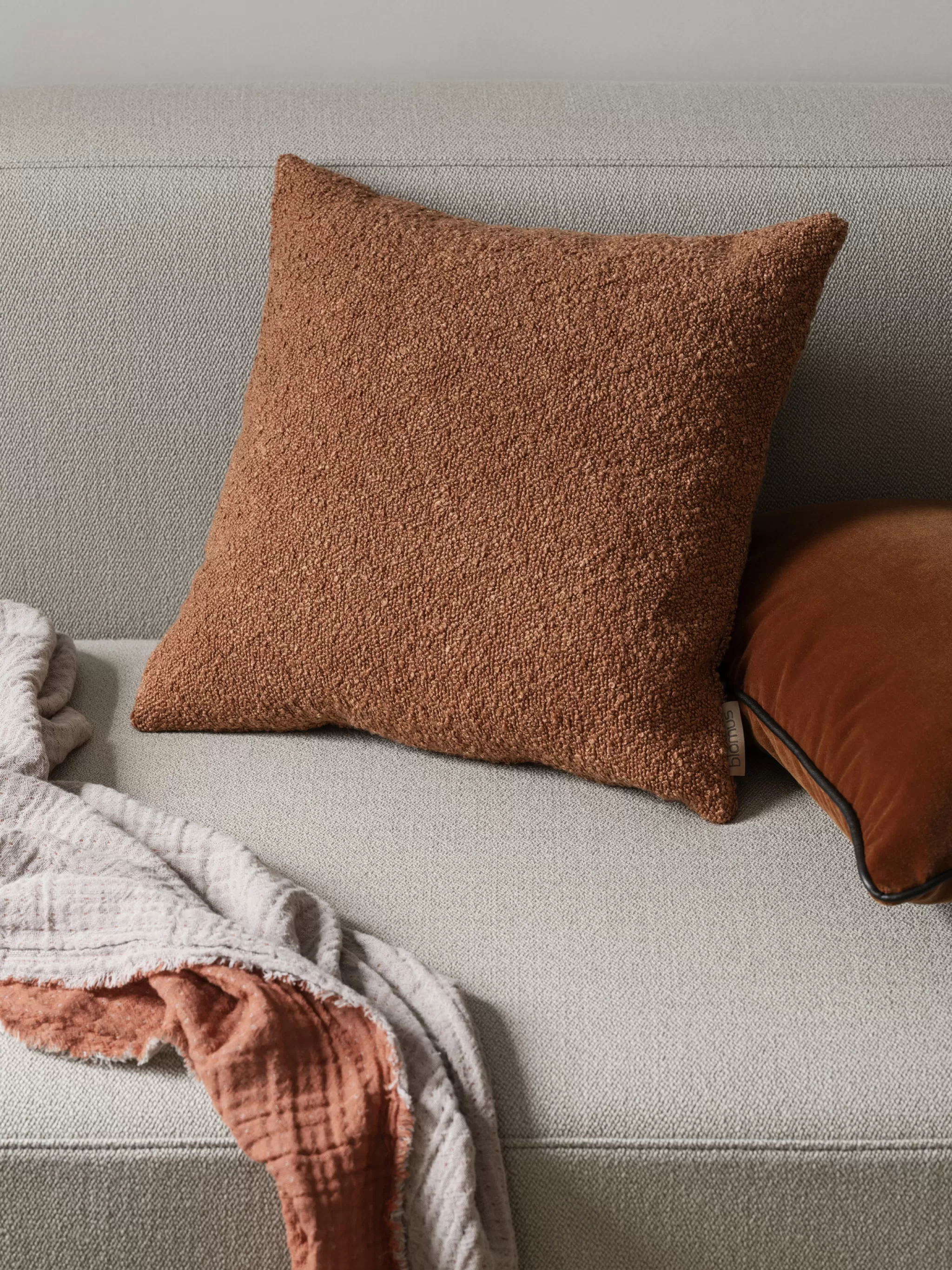 Blomus Decorative Pillows*Boucle Cushion Cover 40X40 - Rustique Brown (66576)