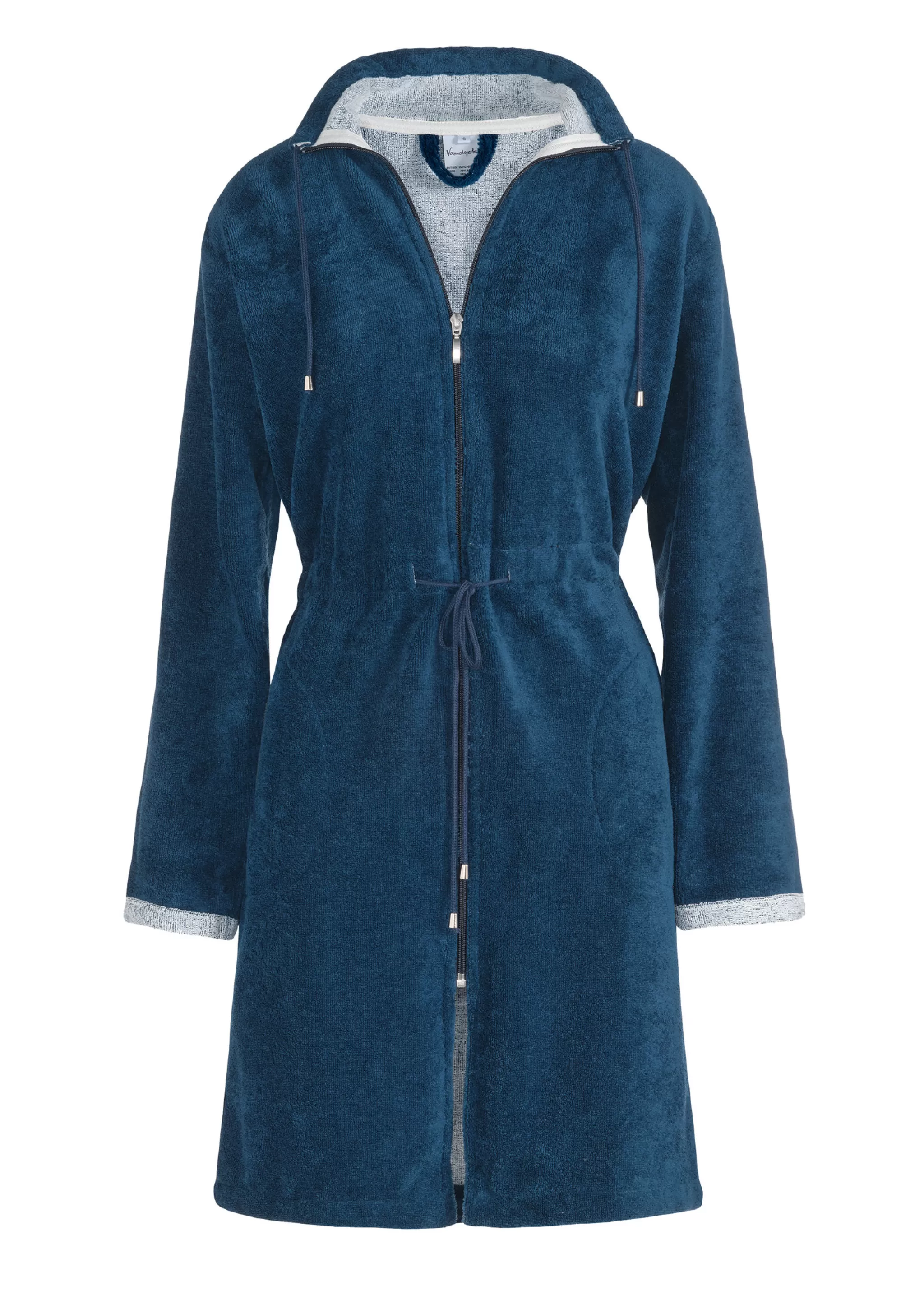 Vandyck Short Bathrobe*Chicago Bathrobe Color Navy-036 (Bage14202)