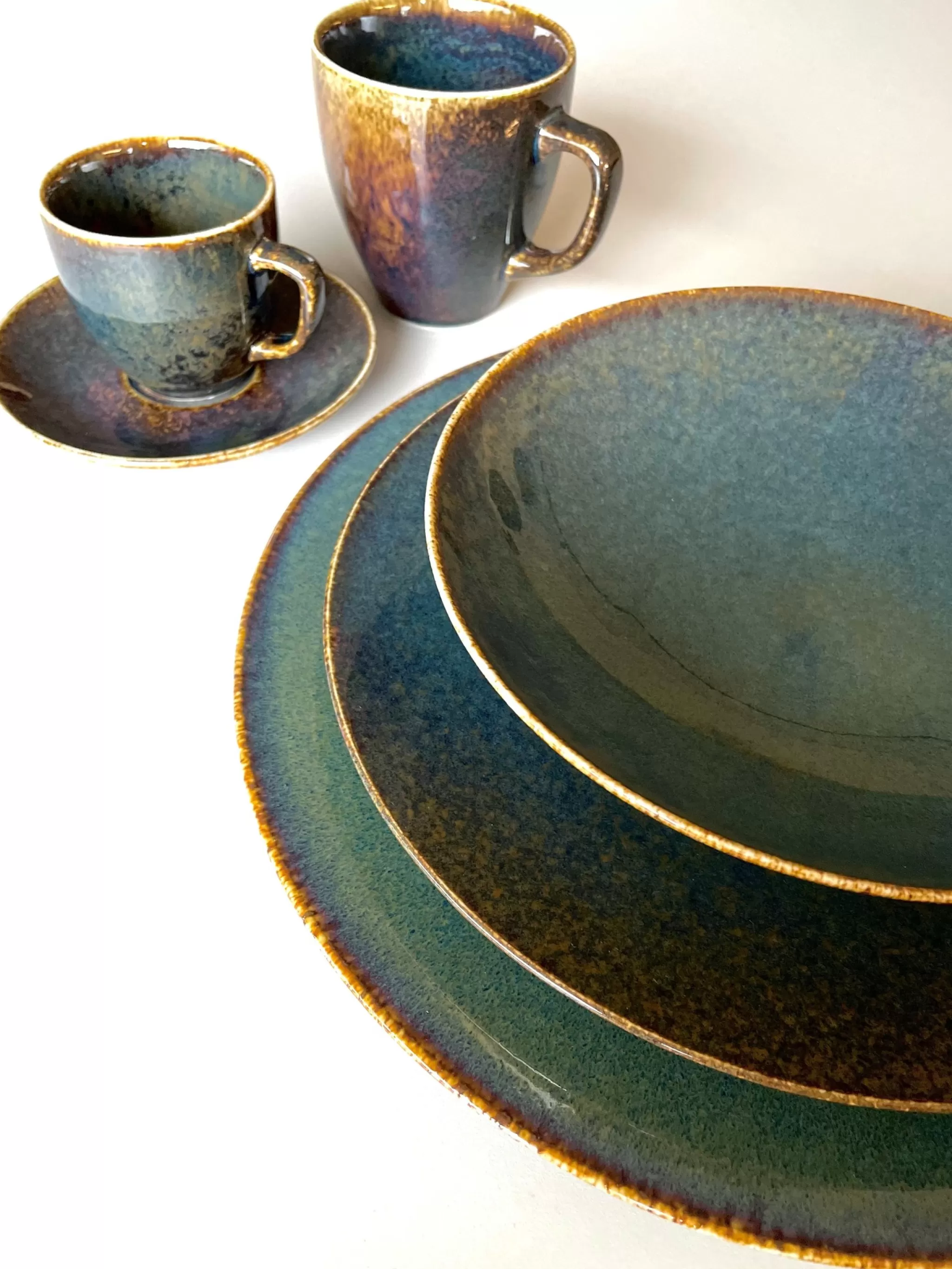 Clearance Cirro Flat Plate Oval / Serving Plate 36 Cm - Green Multi (740557) Circo