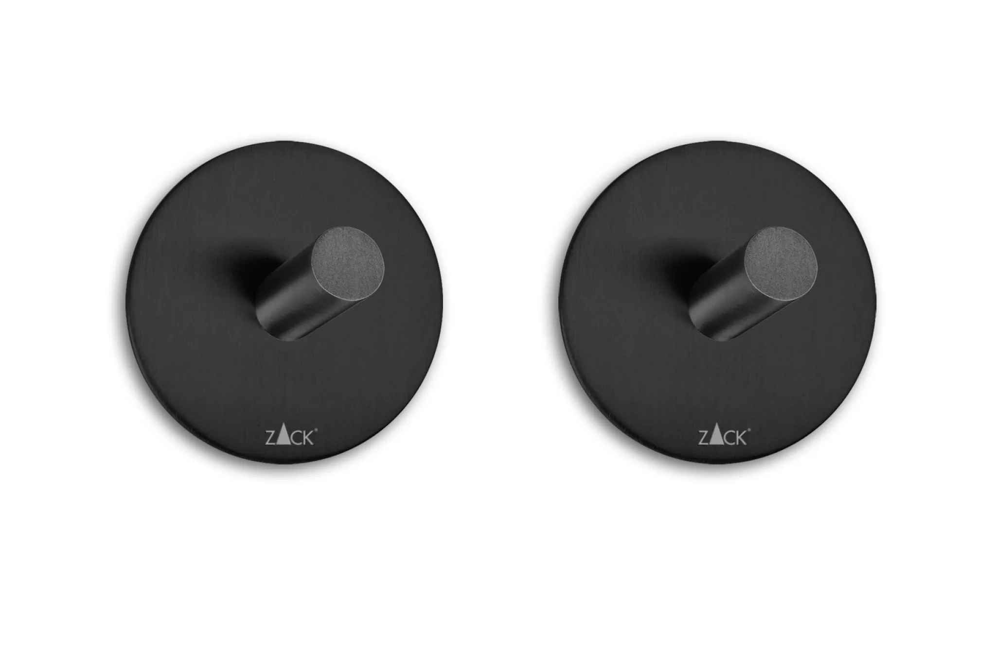 Zack Towel Hook*Duplo Towel Hook Self-Adhesive Set/2 40354 (Black)