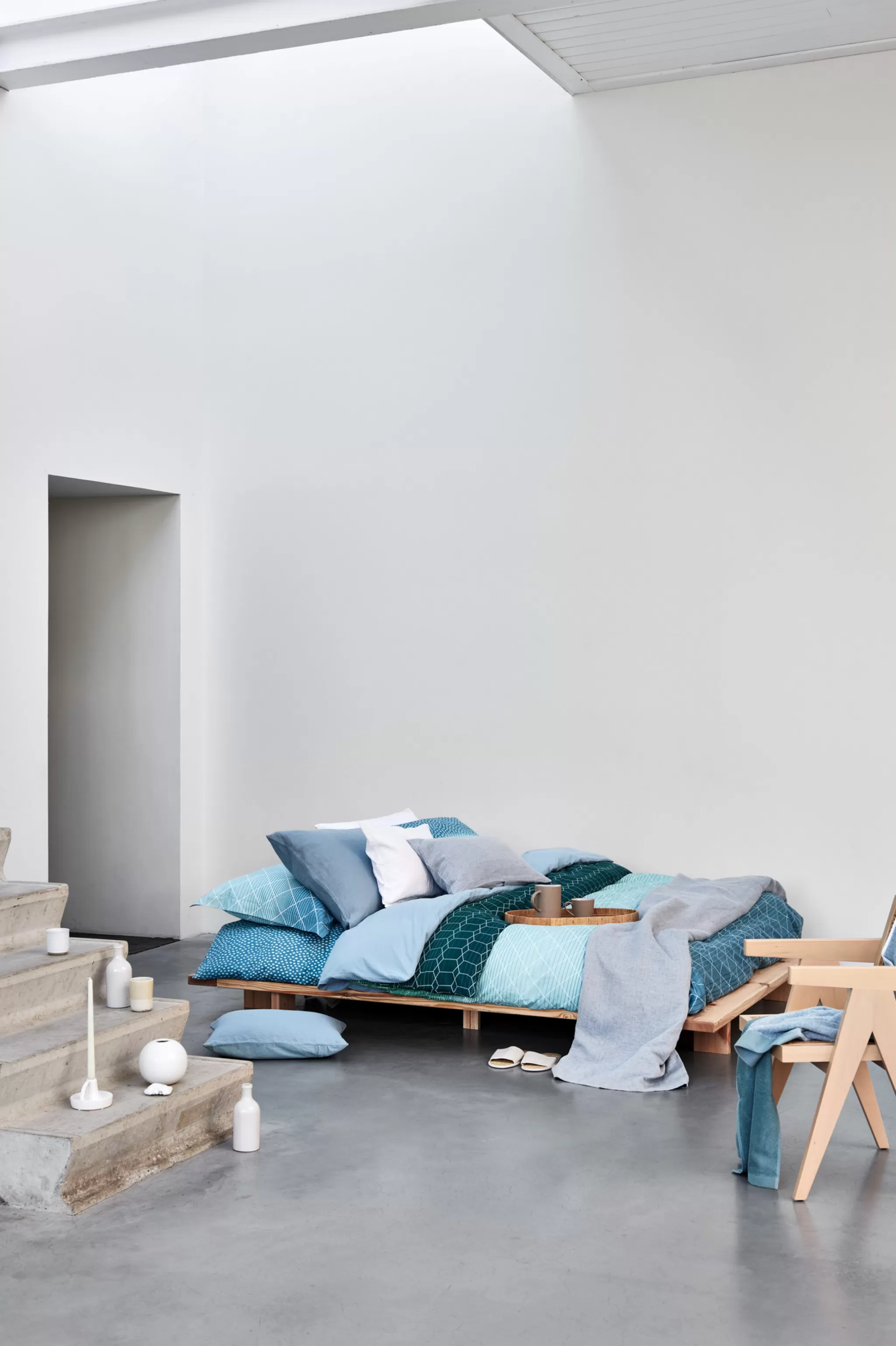 New Duvet Cover Drops Pearl Blue 140X220 Cm (Sabb23103) 1 Person