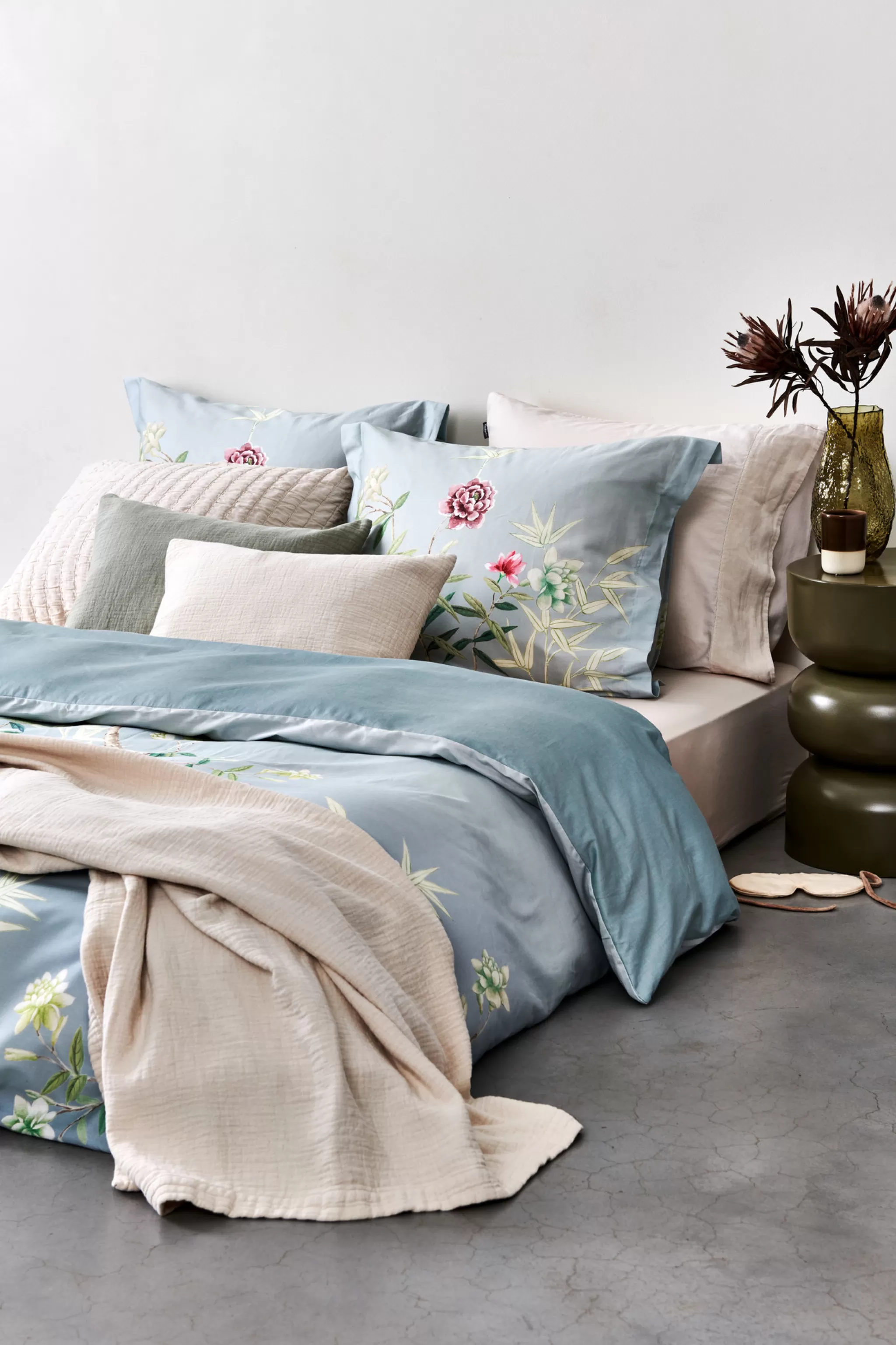 Shop Duvet Cover Positivity Pearl Blue 240X220 Cm (Sam123107) Twin Beds