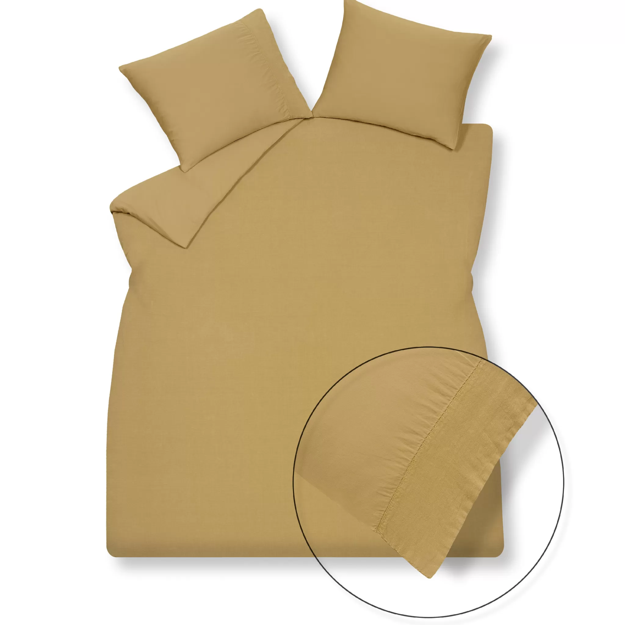 Cheap Duvet Cover Pure 07 Honey Gold 140X220 Cm (Linen / Satin Cotton) Prsa17207 1 Person