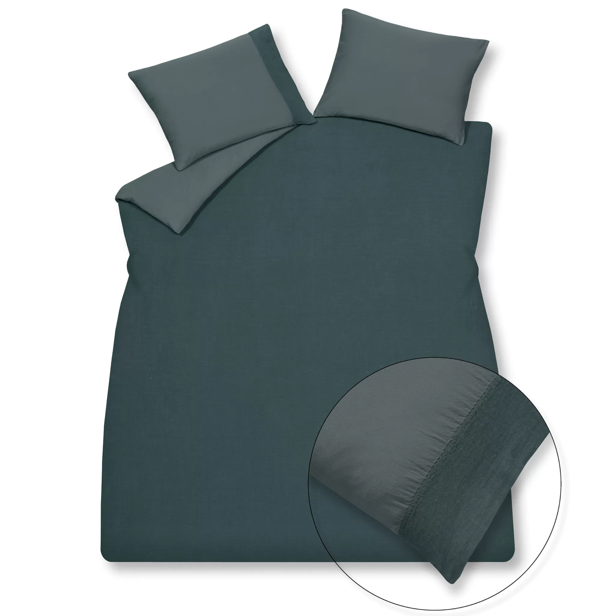 Hot Duvet Cover Pure 07 Oceanview 240X220 Cm (Linen / Satin Cotton) Prsa17207 Twin Beds