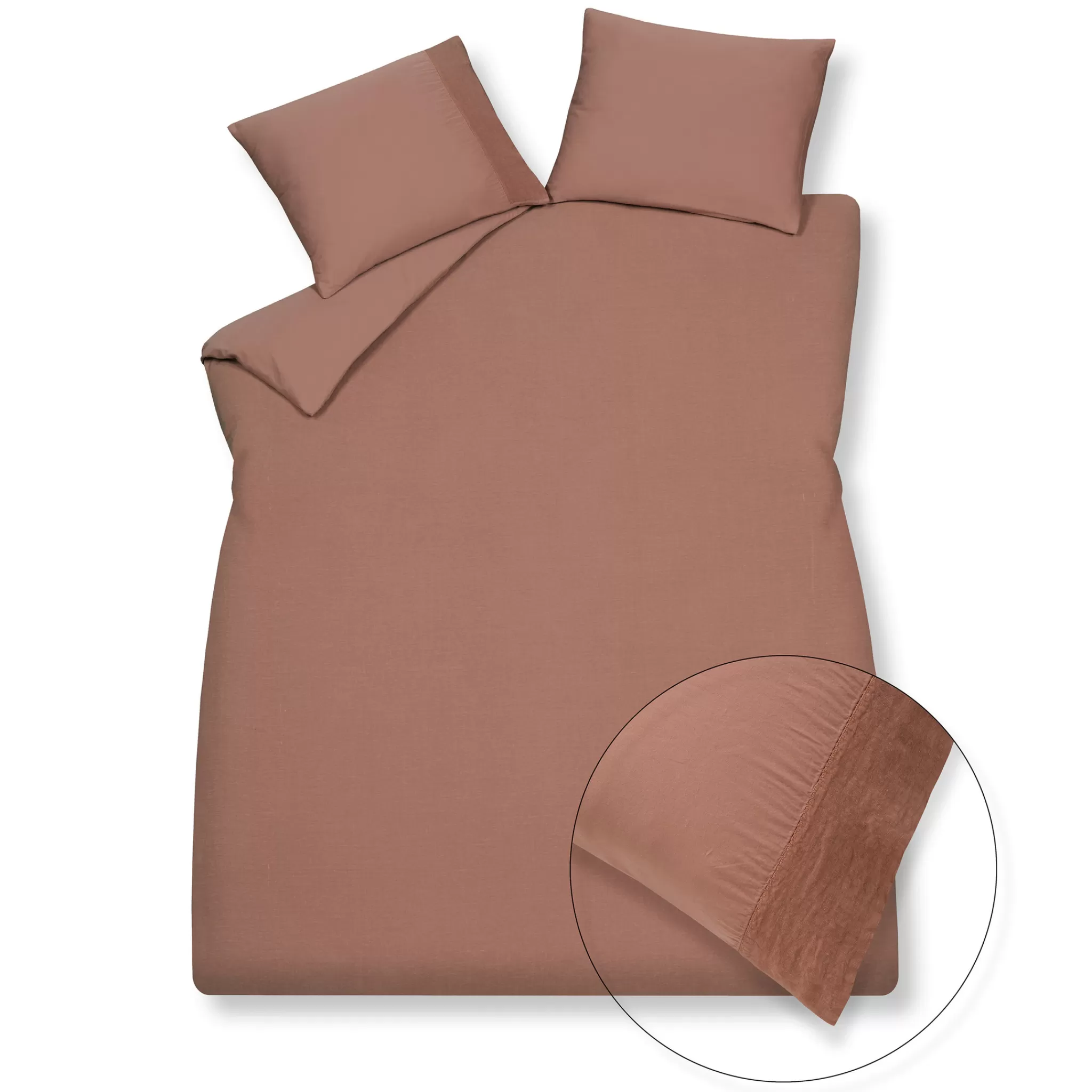 Best Duvet Cover Pure 07 Toffee 240X220 Cm (Linen / Satin Cotton) Prsa17207 Twin Beds
