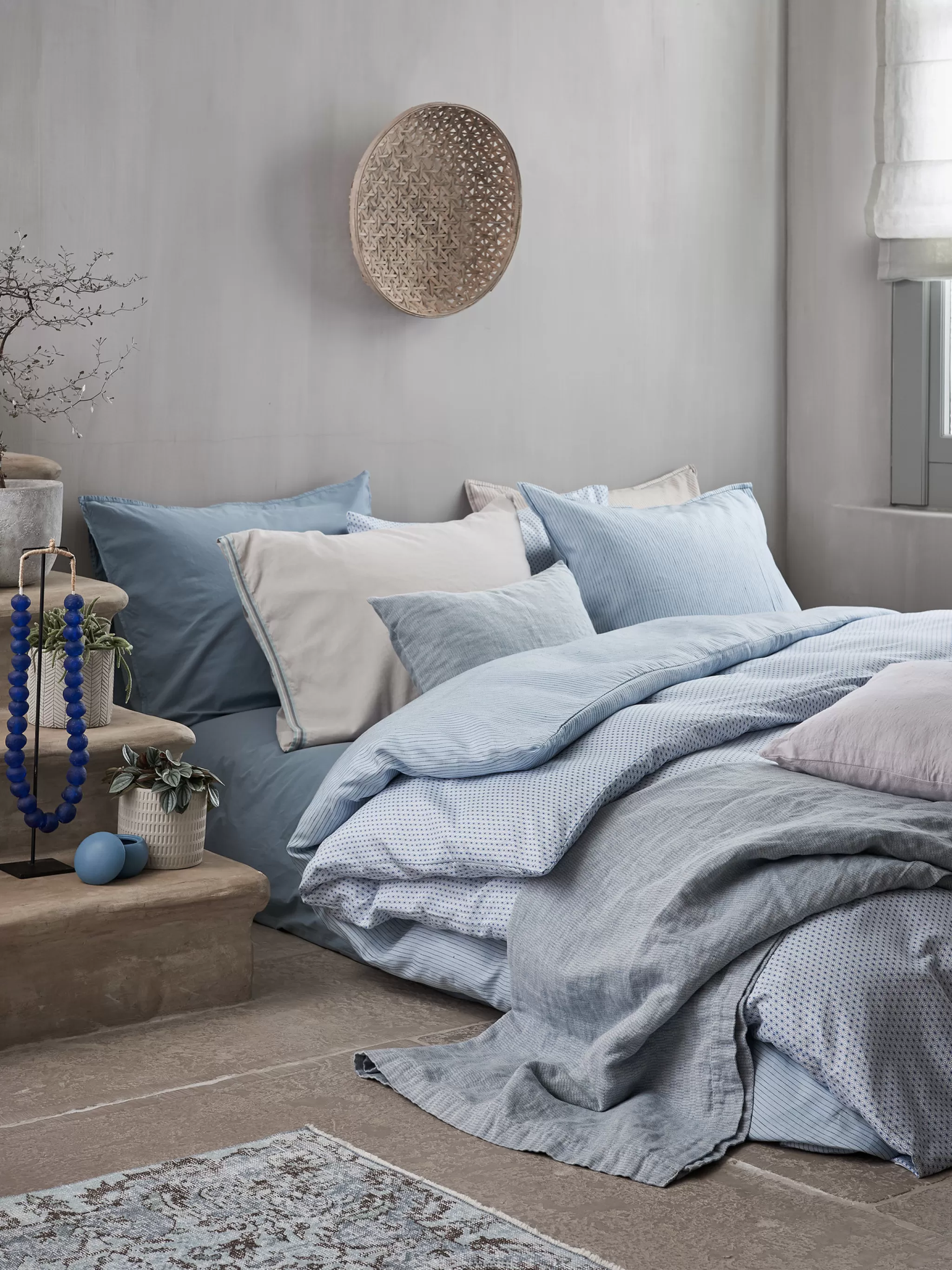 Hot Duvet Cover Pure 27 Faded Denim 140X220 Cm (Linen / Cotton) Prsa19127 1 Person