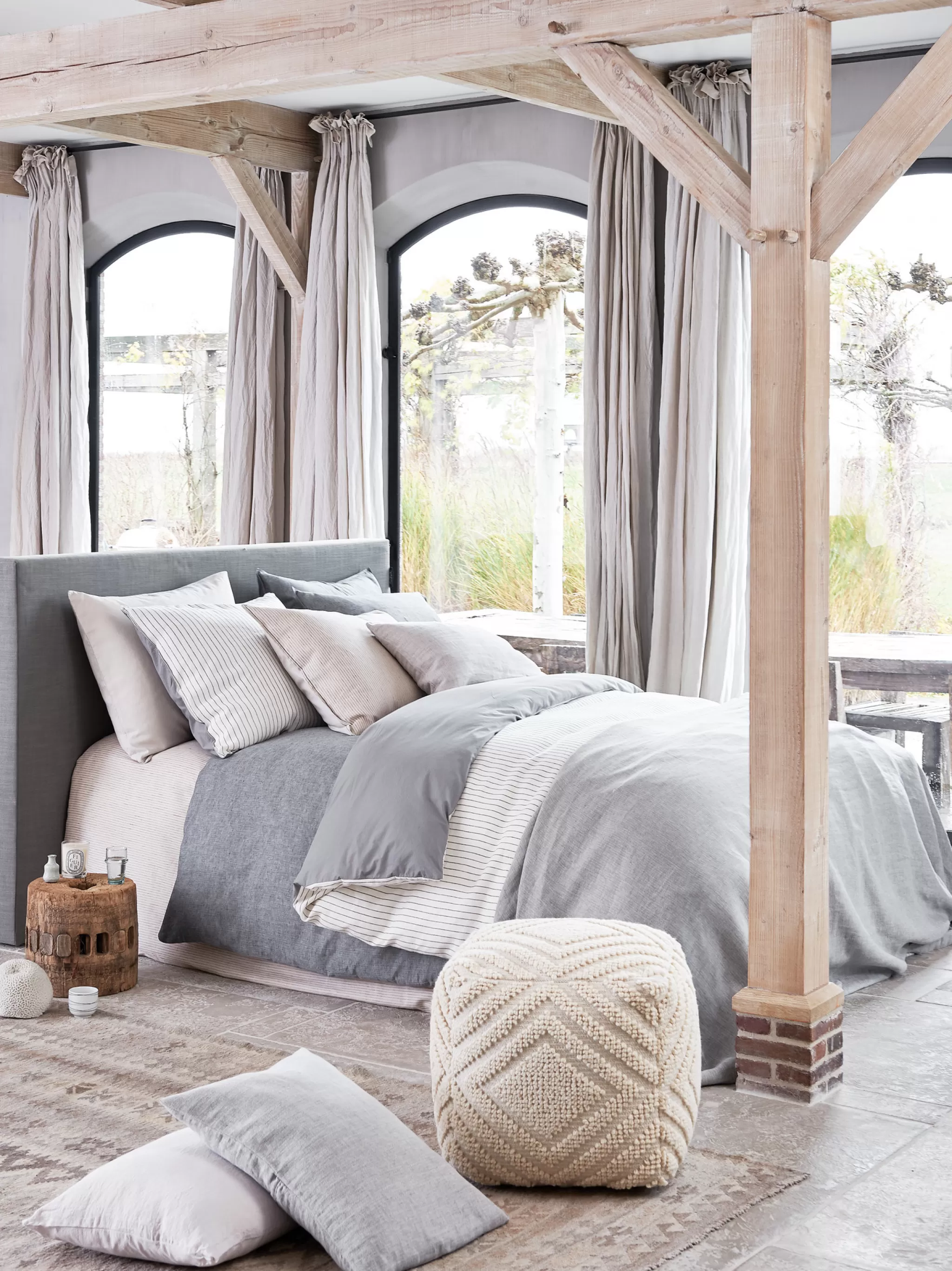 Best Duvet Cover Pure 28 Gray 140X220 Cm (Linen / Cotton) Prsa19128 1 Person