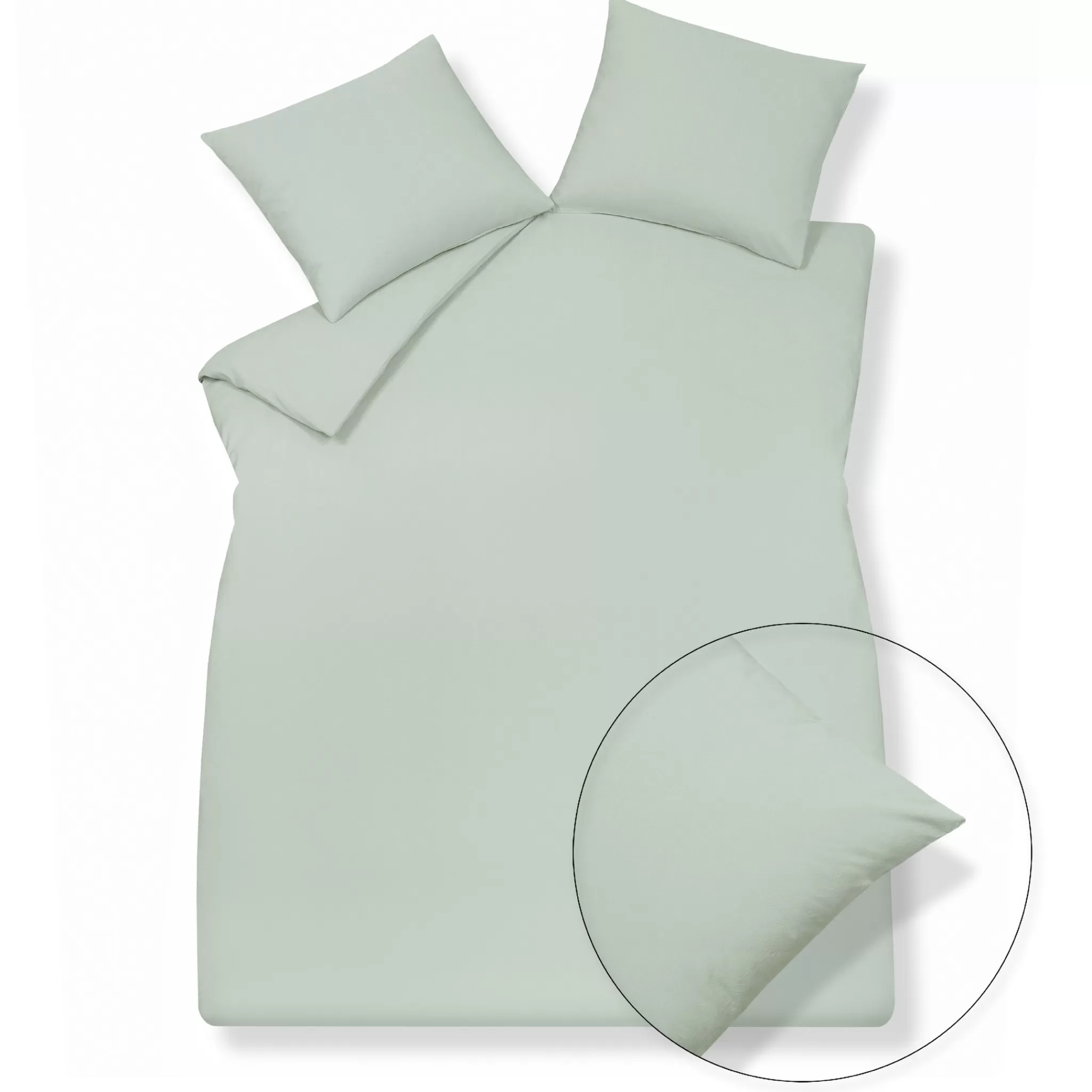 Shop Duvet Cover Pure 32 Celadon Green 200X220 Cm (Linen / Cotton) Prsa19132 2 Persons