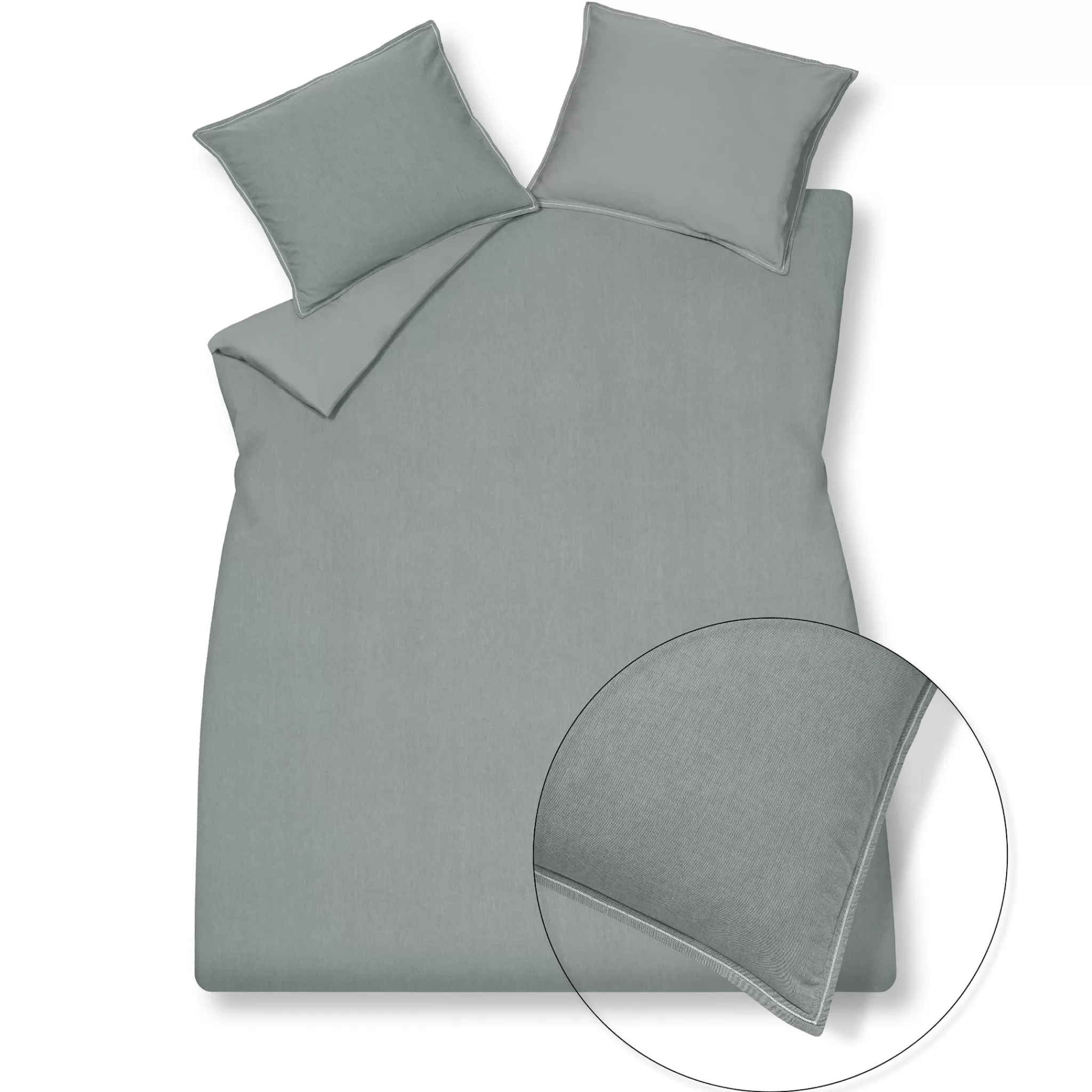 Shop Duvet Cover Pure 47 Steelgrey 140X220 Cm (Chambray Cotton) Prsa20247 1 Person