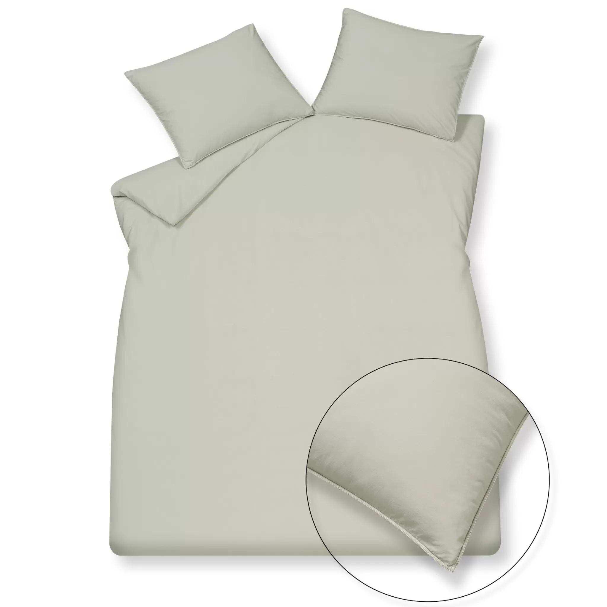 Outlet Duvet Cover Pure 63 Pale Olive 240X220 Cm (Cotton Percale) Prsa22163 Twin Beds
