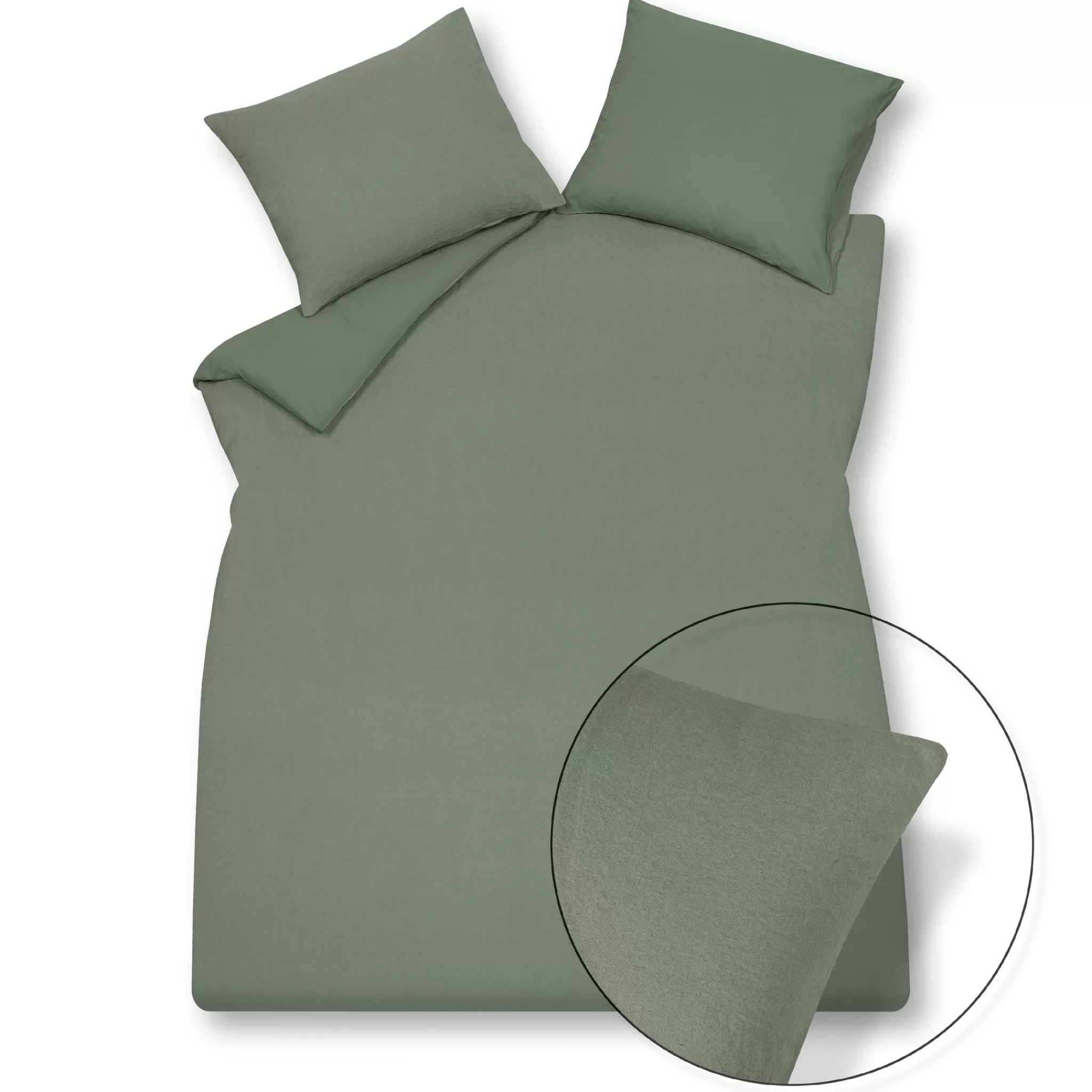 Cheap Duvet Cover Purity 79 Olive 140X220 Cm (Linen / Cotton) Puco16179 1 Person