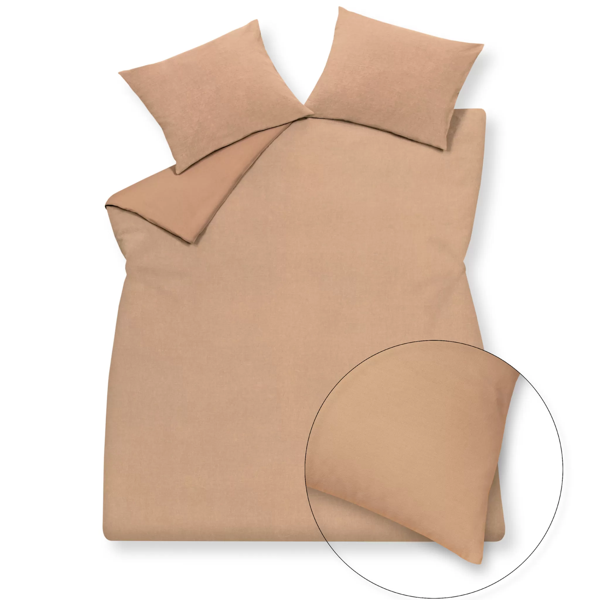 Hot Duvet Cover Purity 79 Praline 140X220 Cm (Linen / Cotton) Puco16179 1 Person