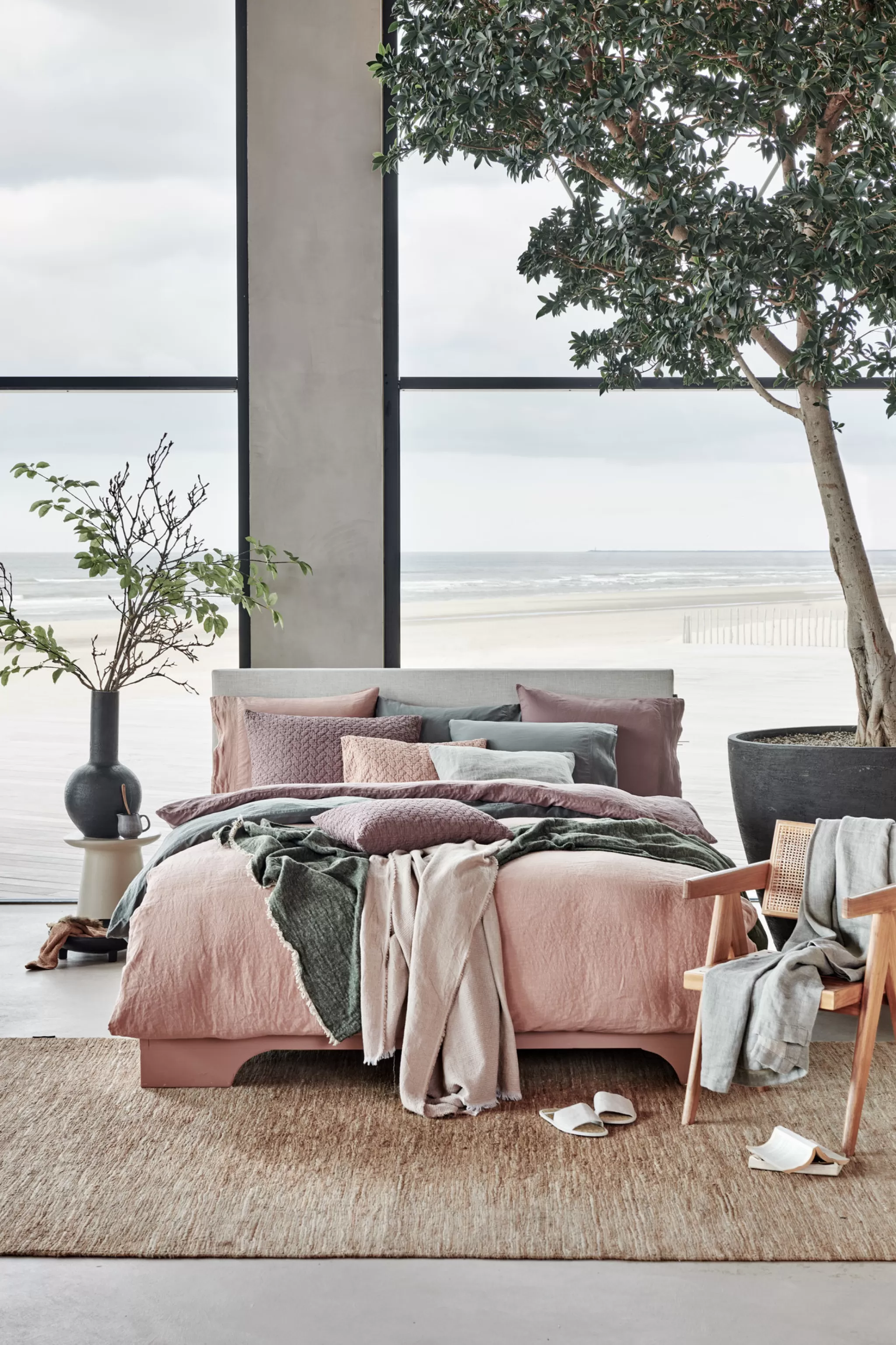Hot Duvet Cover Purity 79 Praline 140X220 Cm (Linen / Cotton) Puco16179 1 Person
