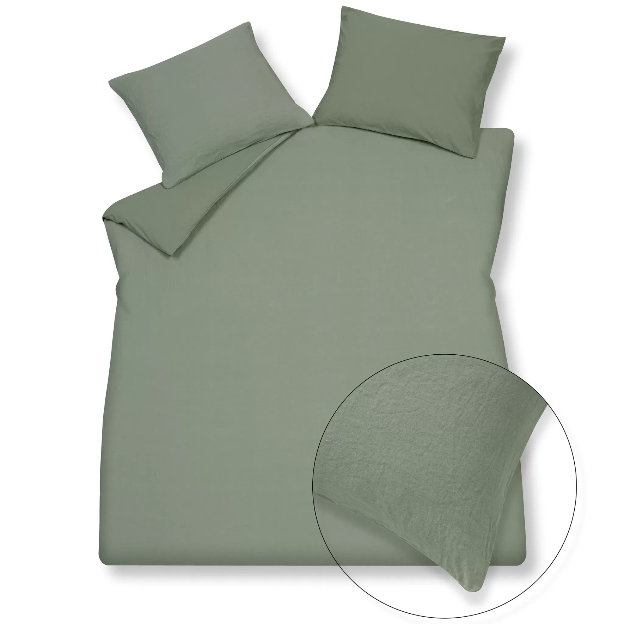 Cheap Duvet Cover Purity 79 Smoke Green 140X220 Cm (Linen / Cotton) Puco16179 1 Person