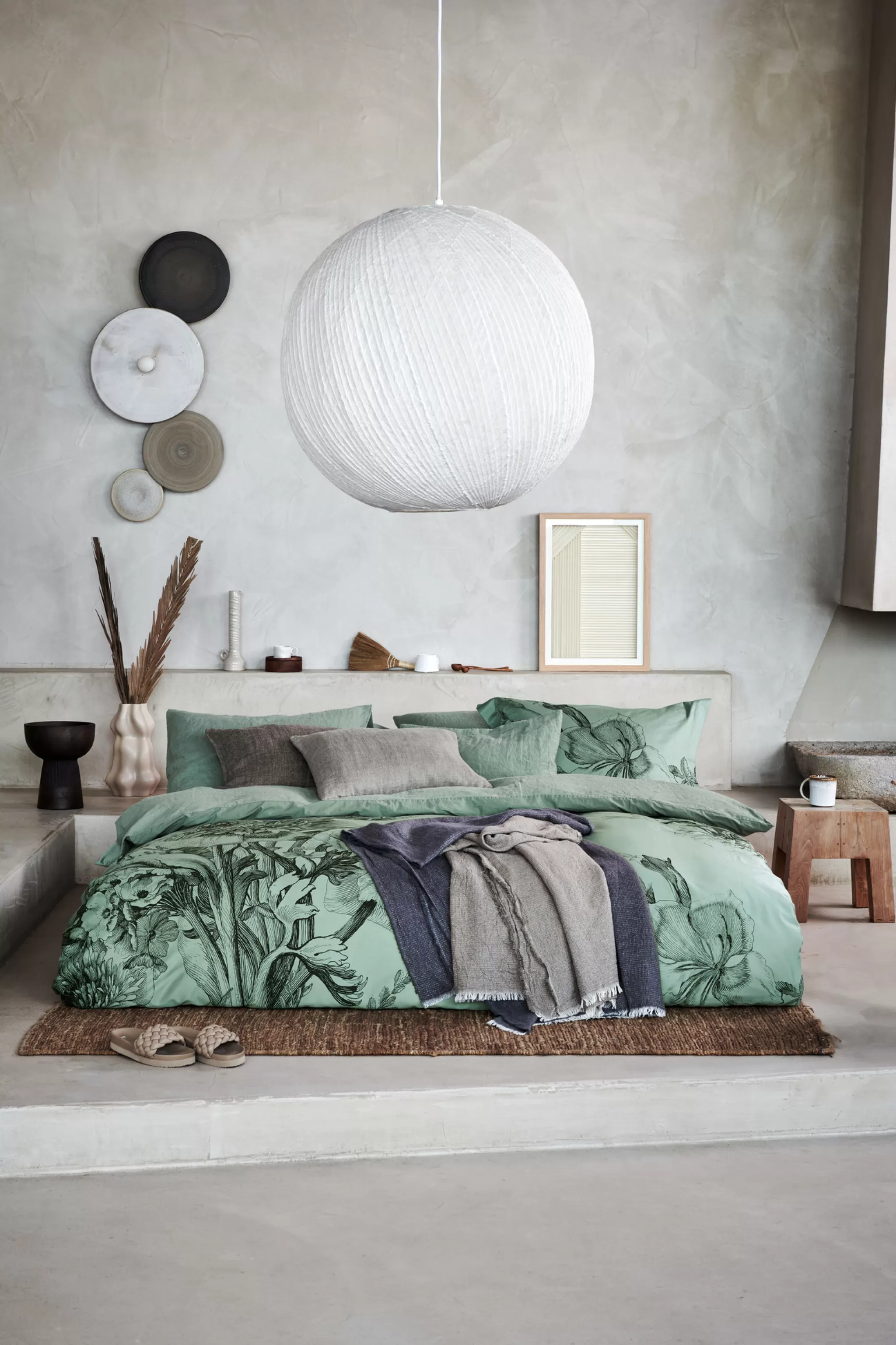 Fashion Duvet Cover Purity 79 Smoke Green 200X220 Cm (Linen / Cotton) Puco16179 2 Persons