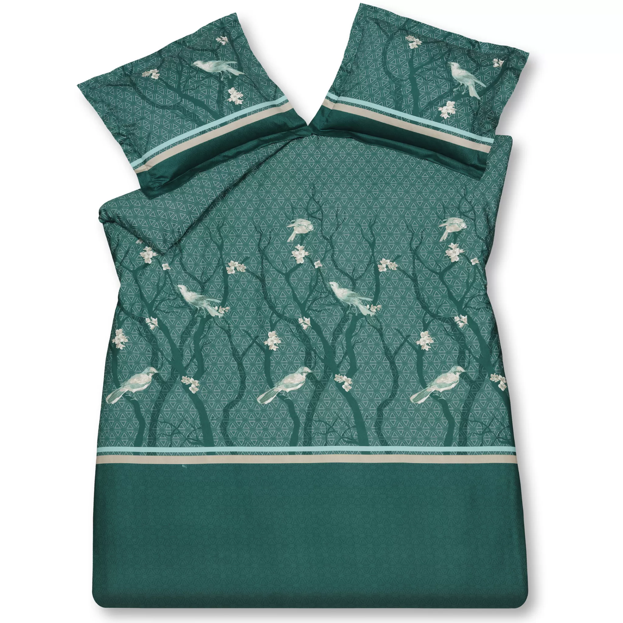 Store Duvet Cover Small Birds Mint Green 200X220 Cm (Satin) Sabr20103 2 Persons