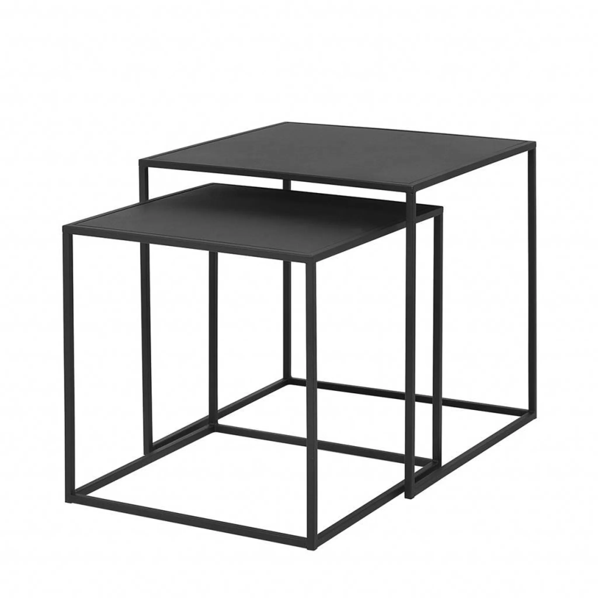 Blomus Small Furniture*Fera Set Of 2 Side Tables Black Powder Coated (65750)