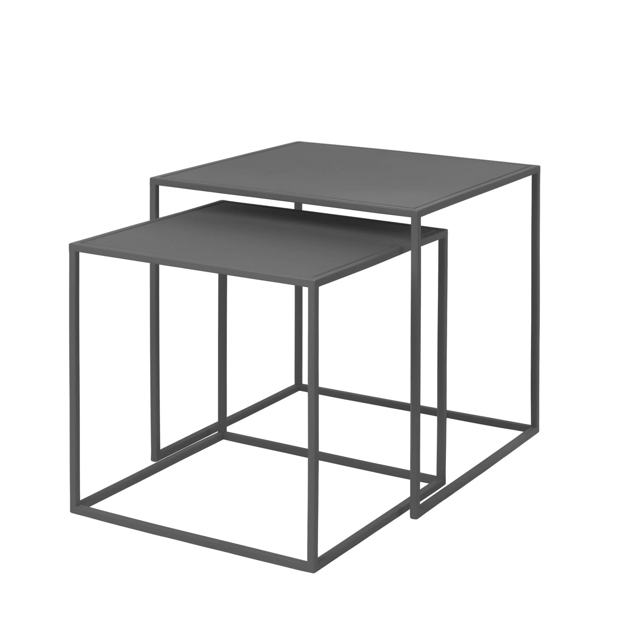 Blomus Small Furniture*Fera Set Of 2 Side Tables Color Steel Gray (65985)