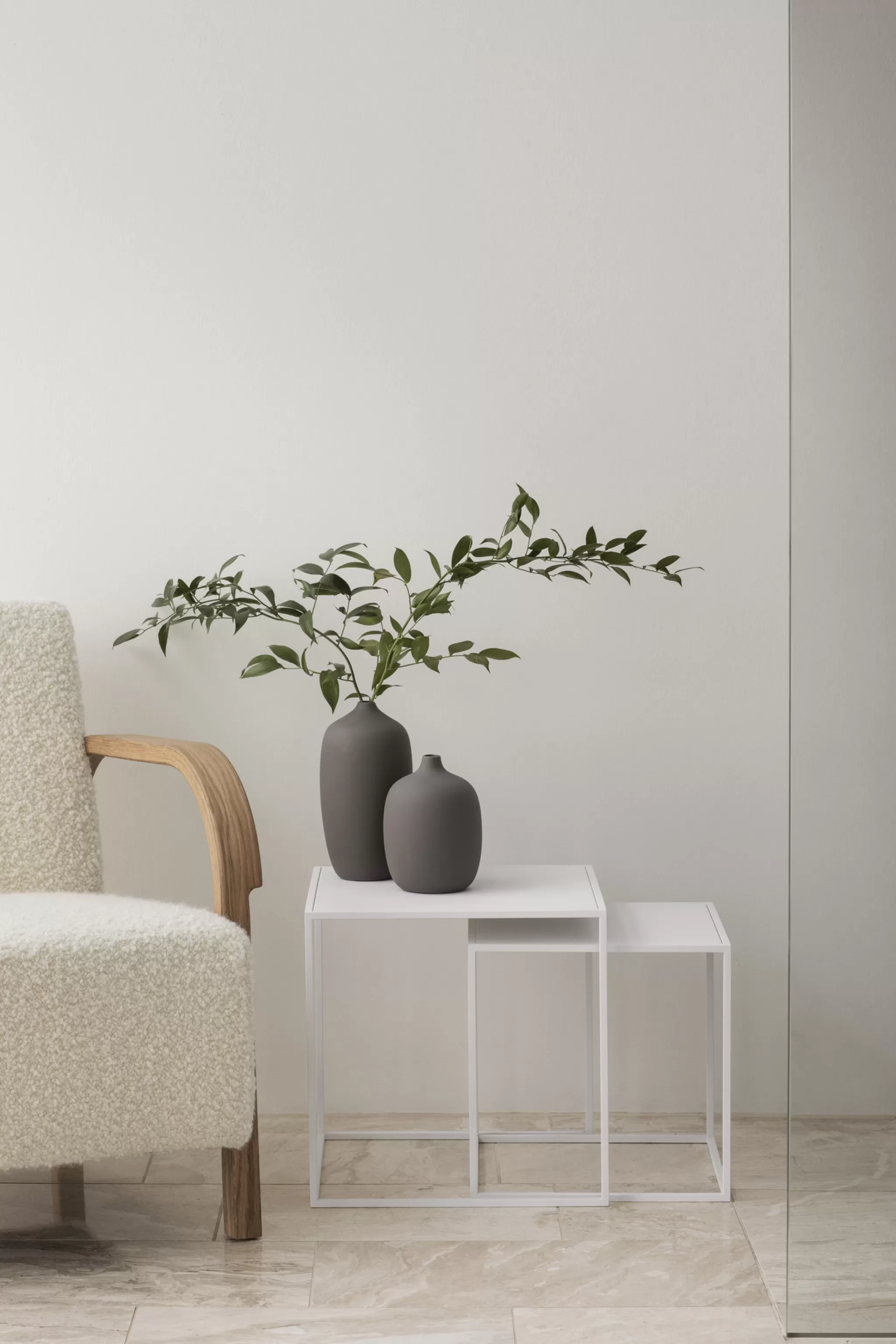 Blomus Small Furniture*Fera Set Of 2 Side Tables Color White (66198)