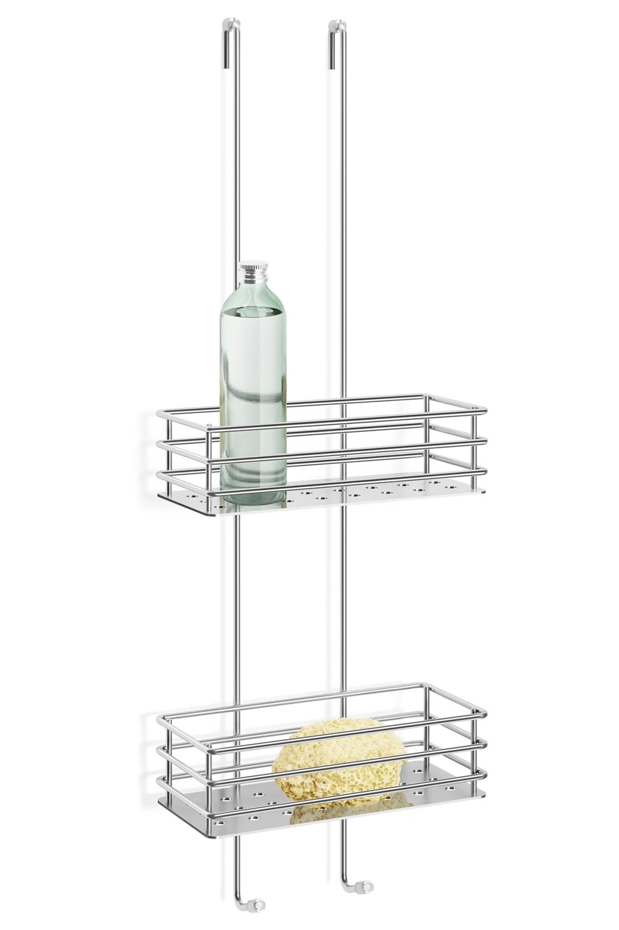 Zack Shower Basket*Iparo Shower Basket For Glass Wall 40401 (Gloss Stainless Steel)