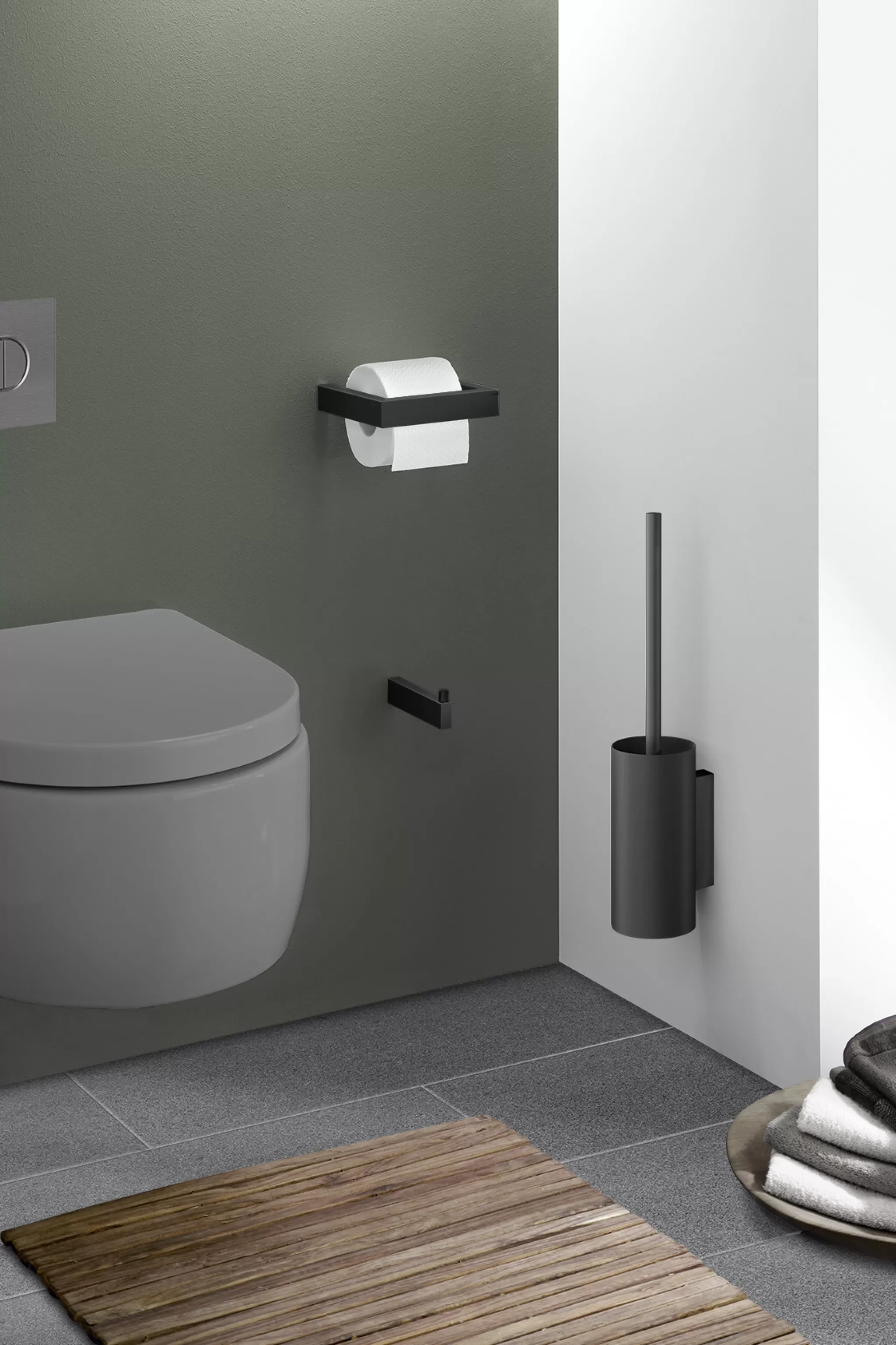 Zack Roll Holder*Linea Toilet Roll Holder 40576 (Black)