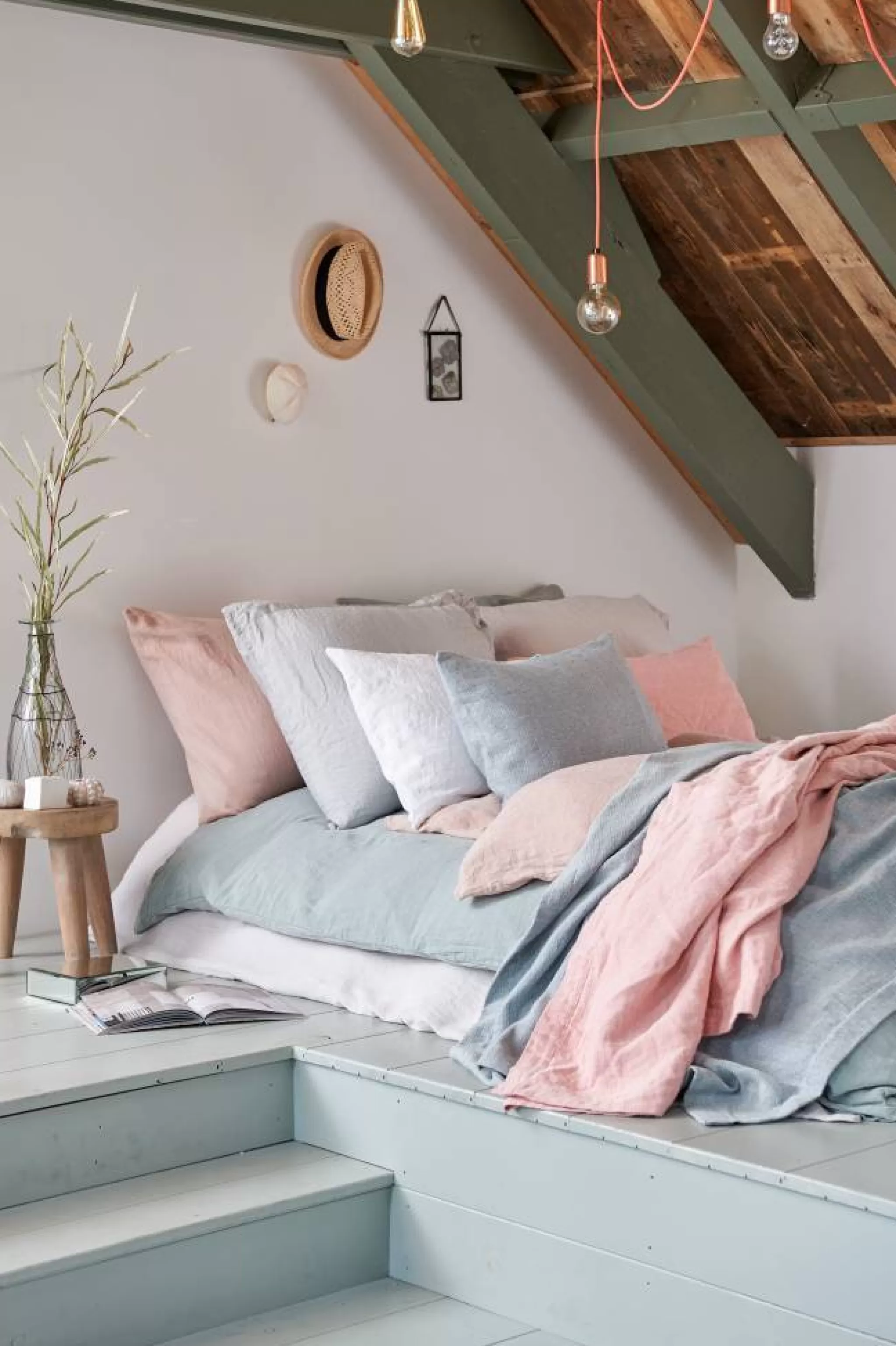 Cheap Linen Duvet Cover 200X220 Cm Purity 79 Sepia Pink-144, Pink (Puco16179) 2 Persons