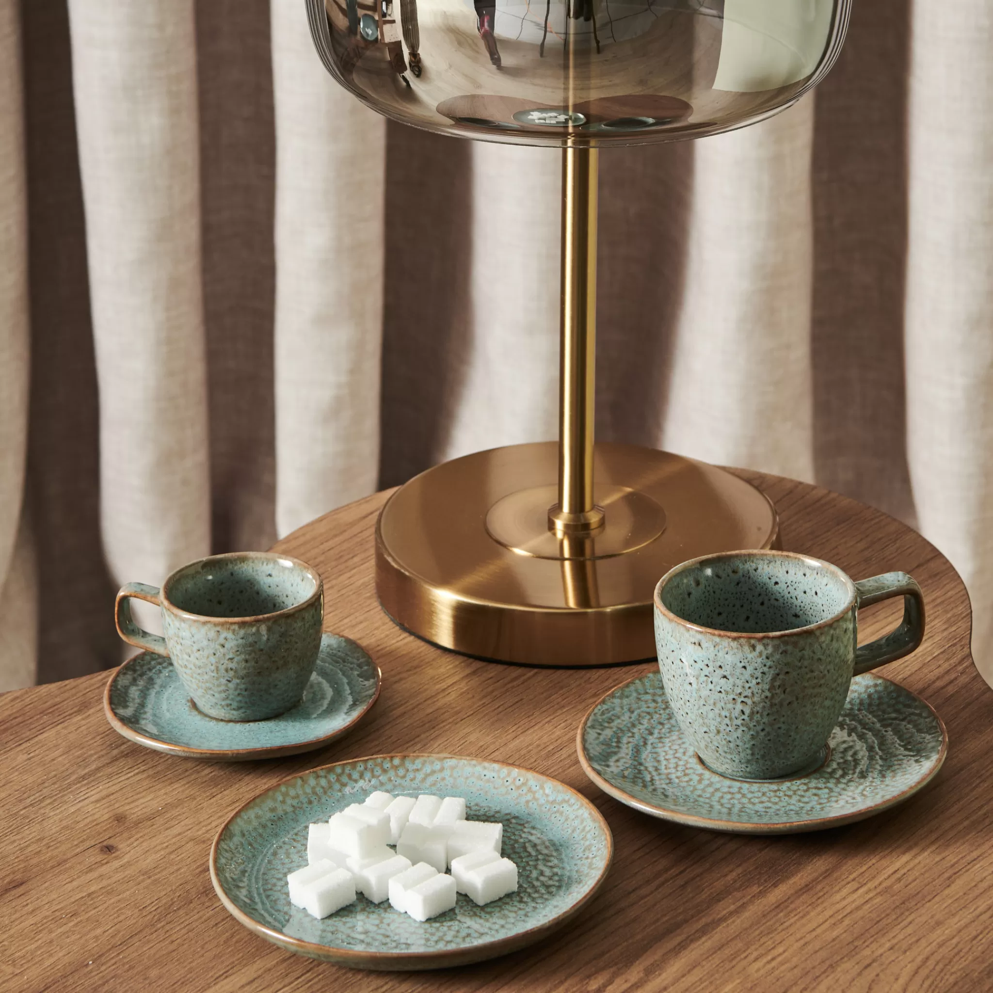 New Mielo Mocha Cup And Saucer 100 Ml Lagoon (Set/4) 840180 Mielo