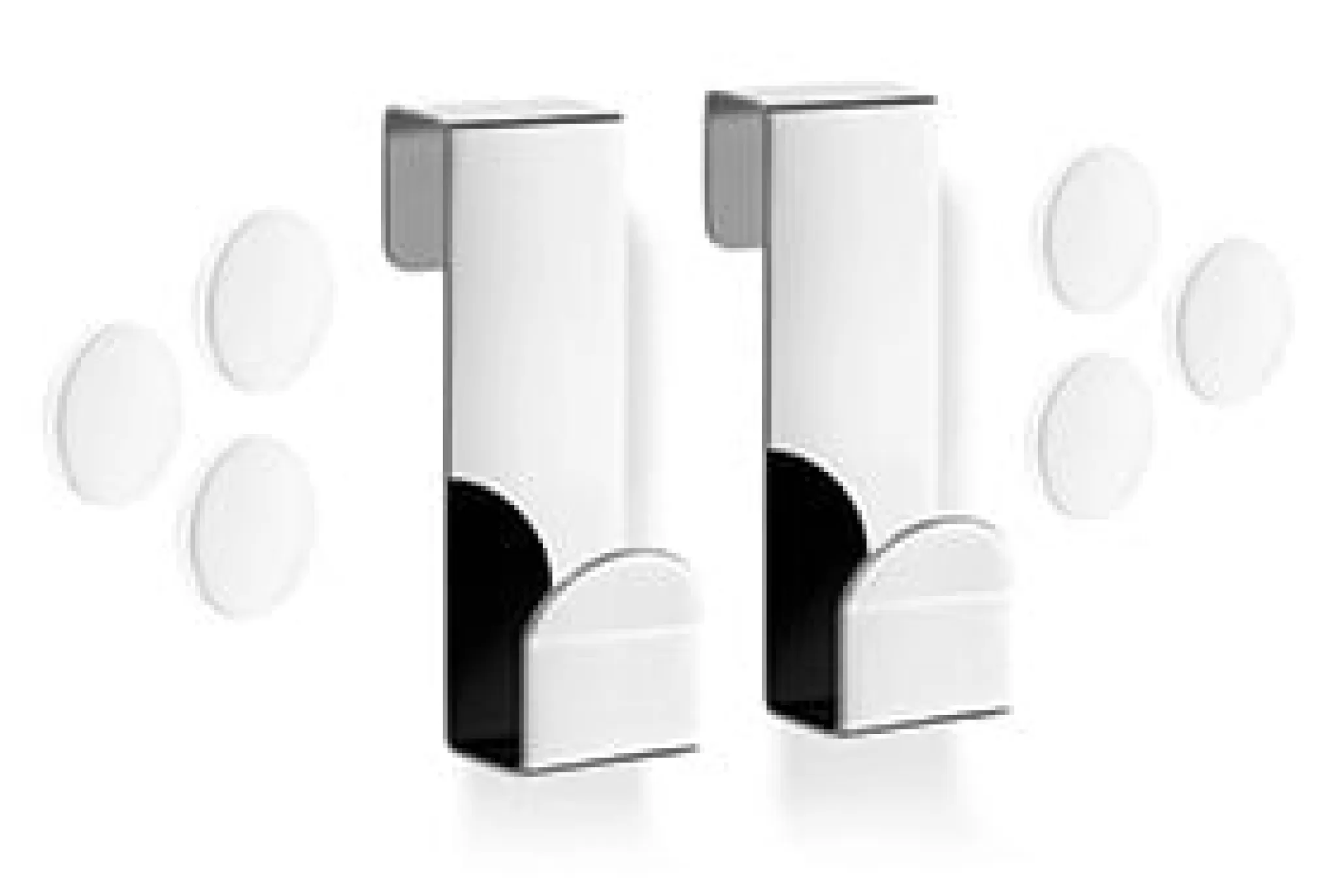 Zack Shower Basket*Mitor Hook (Set/2) For Glass Shower Enclosure (Gloss) 40262