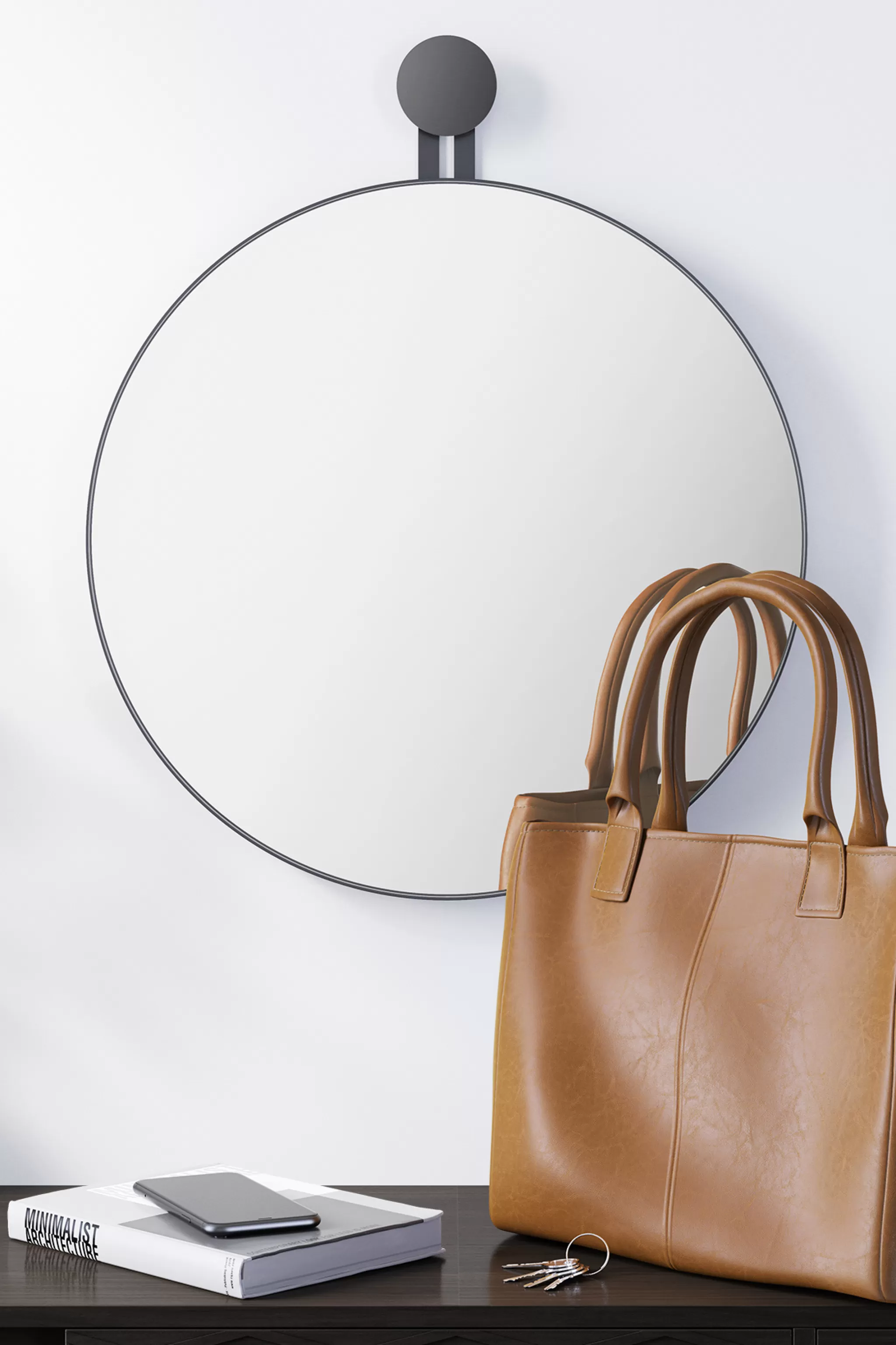 Zack Wall Mirror*Morma Wall Mirror Round 50 Cm (Black) 50640