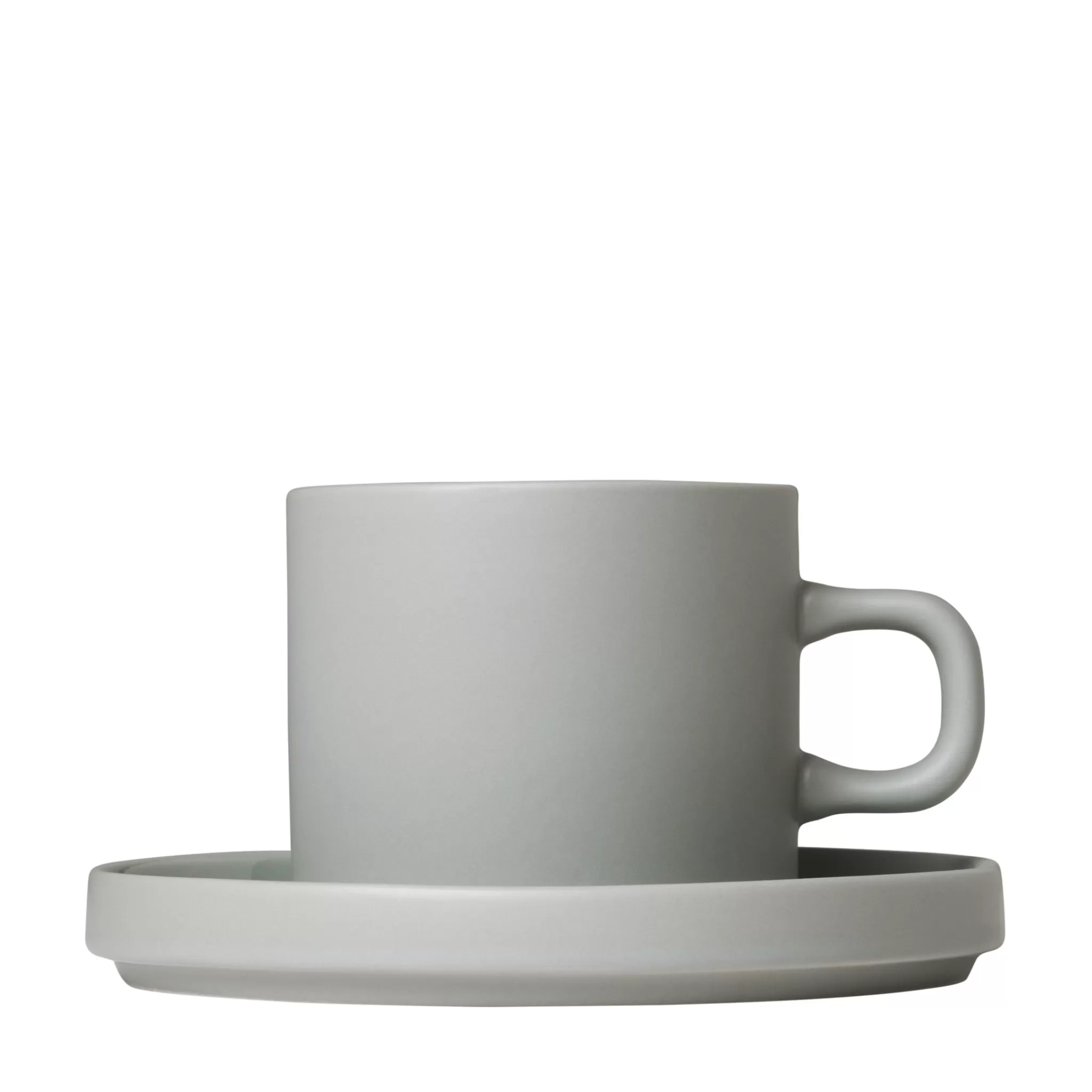 Cheap Pilar 2 200 Ml Coffee Cups With Mirage Gray Saucer (63911) Pilar