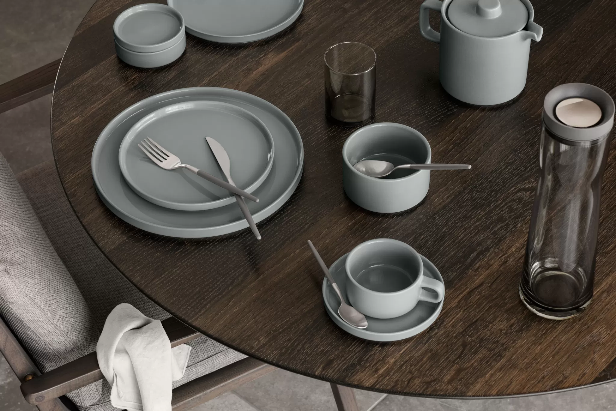 Best Sale Pilar 2 Tea Cups 170 Ml With Saucer Mirage Gray (63912) Pilar