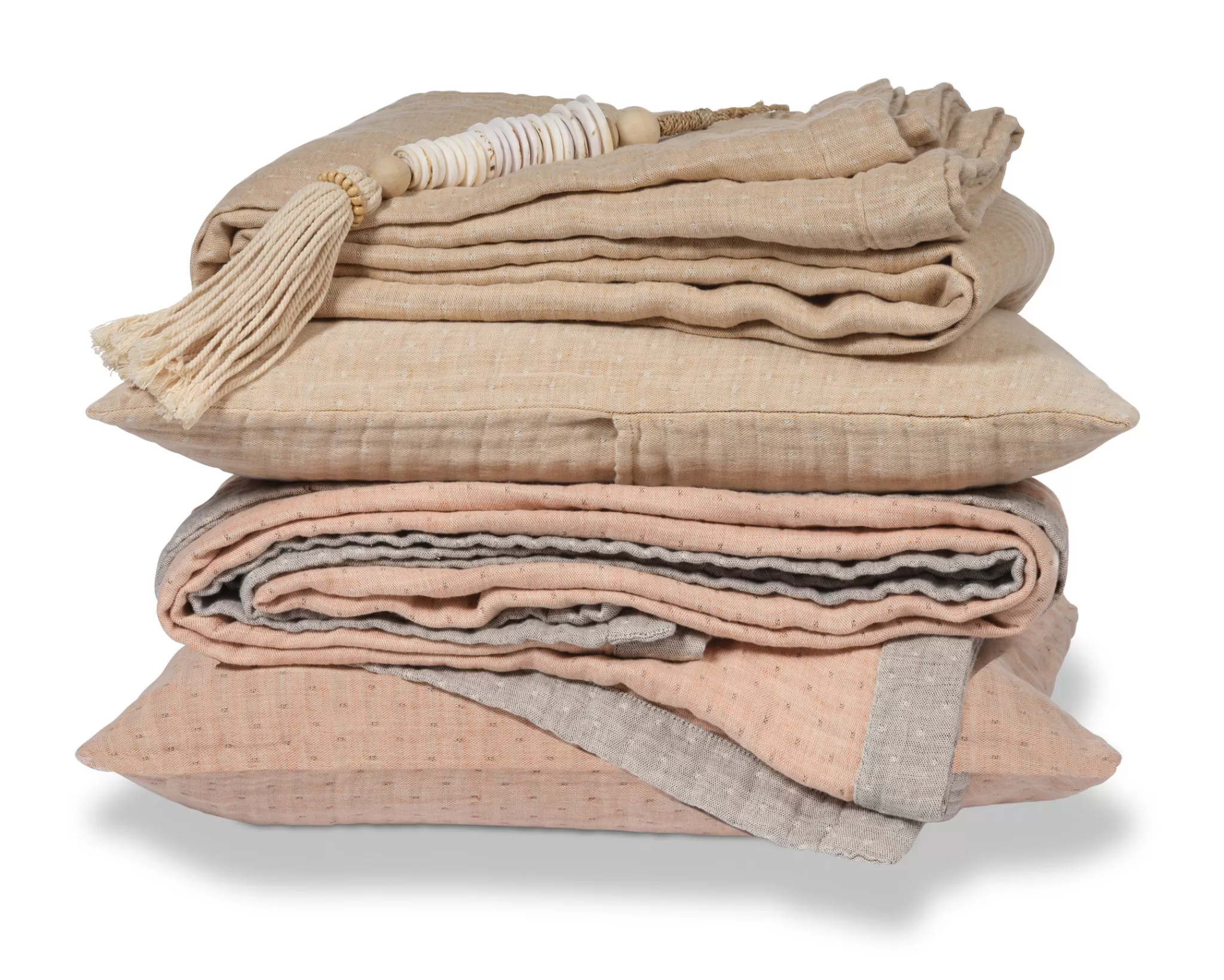 Shop Pure 45 Plaid / Bedspread 160X250 Cm Light Honey (Cotton / Linen) Bedspread