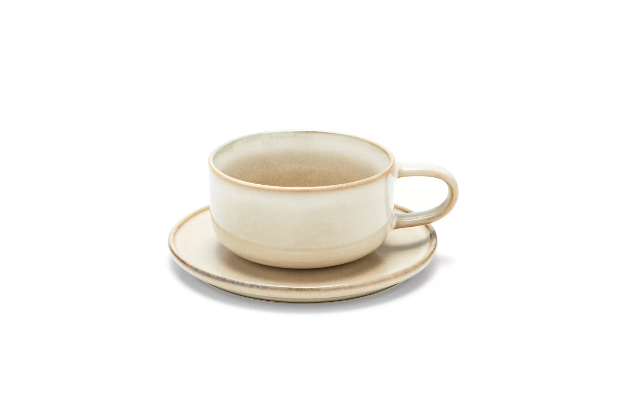 Outlet Relic Cup And Saucer 260 Ml Natural (Set / 4) - Sp47449 Relic