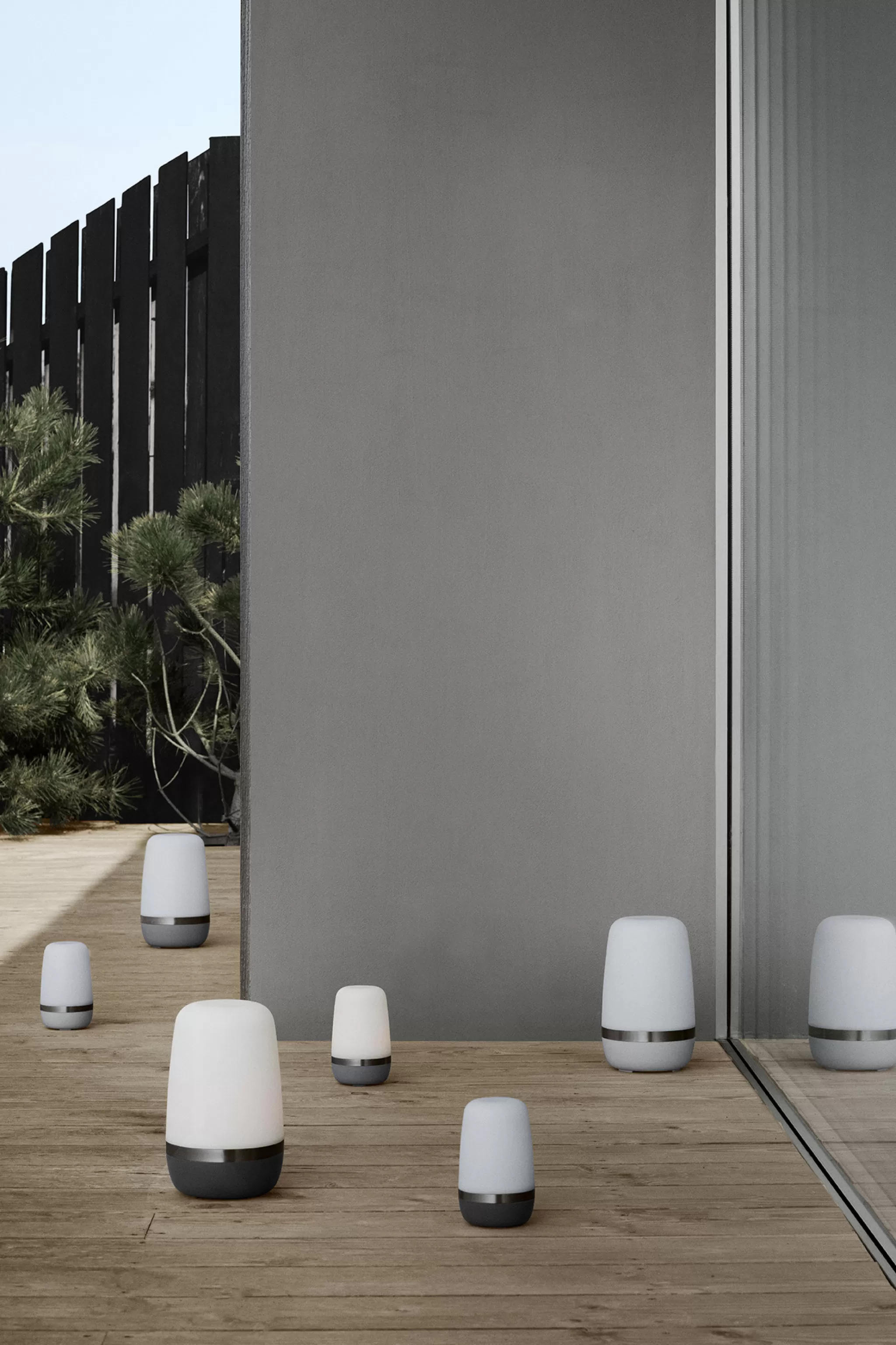 Store Spirit Mobile Led Outdoor Lamp Platinum Gray (66235) Height 35 Cm Patio Lighting