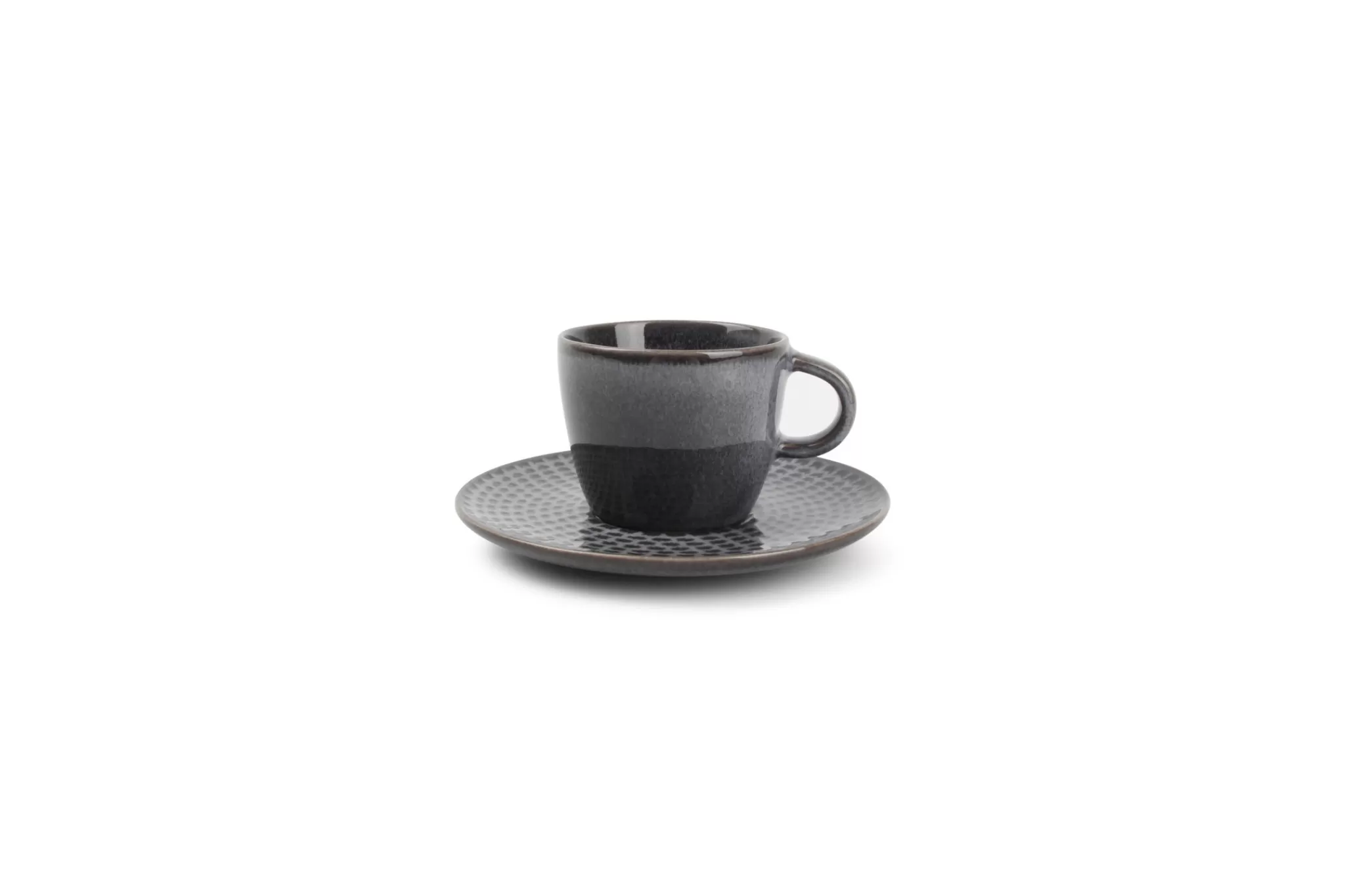 Discount Stitch Espresso Cup And Saucer 90 Ml Gray (Set / 4) 850270 Stitch