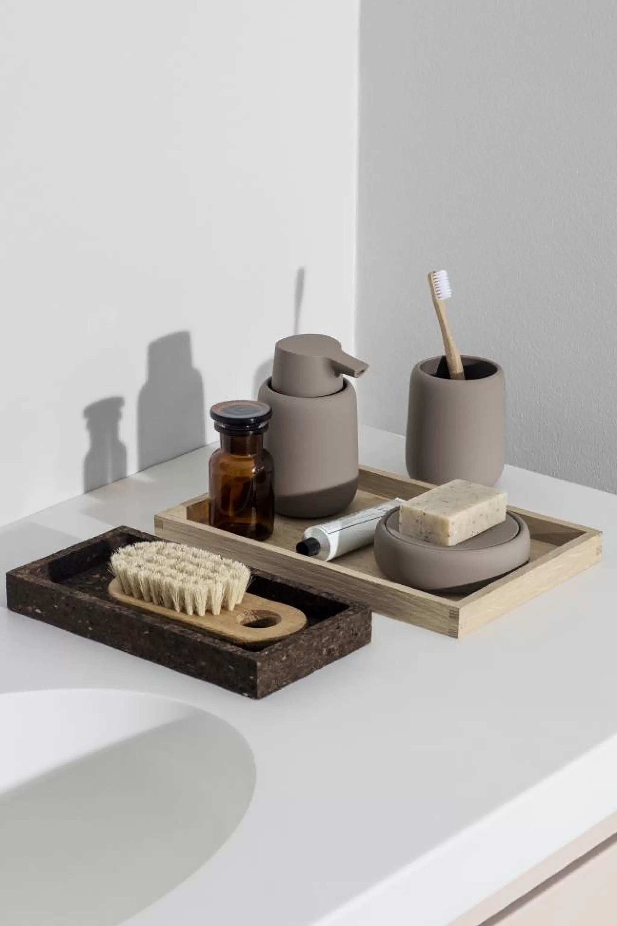 Blomus Beauty Box*Storage Box / Soap Dish Sono Color Satellite, Taupe (69049) O12 Cm