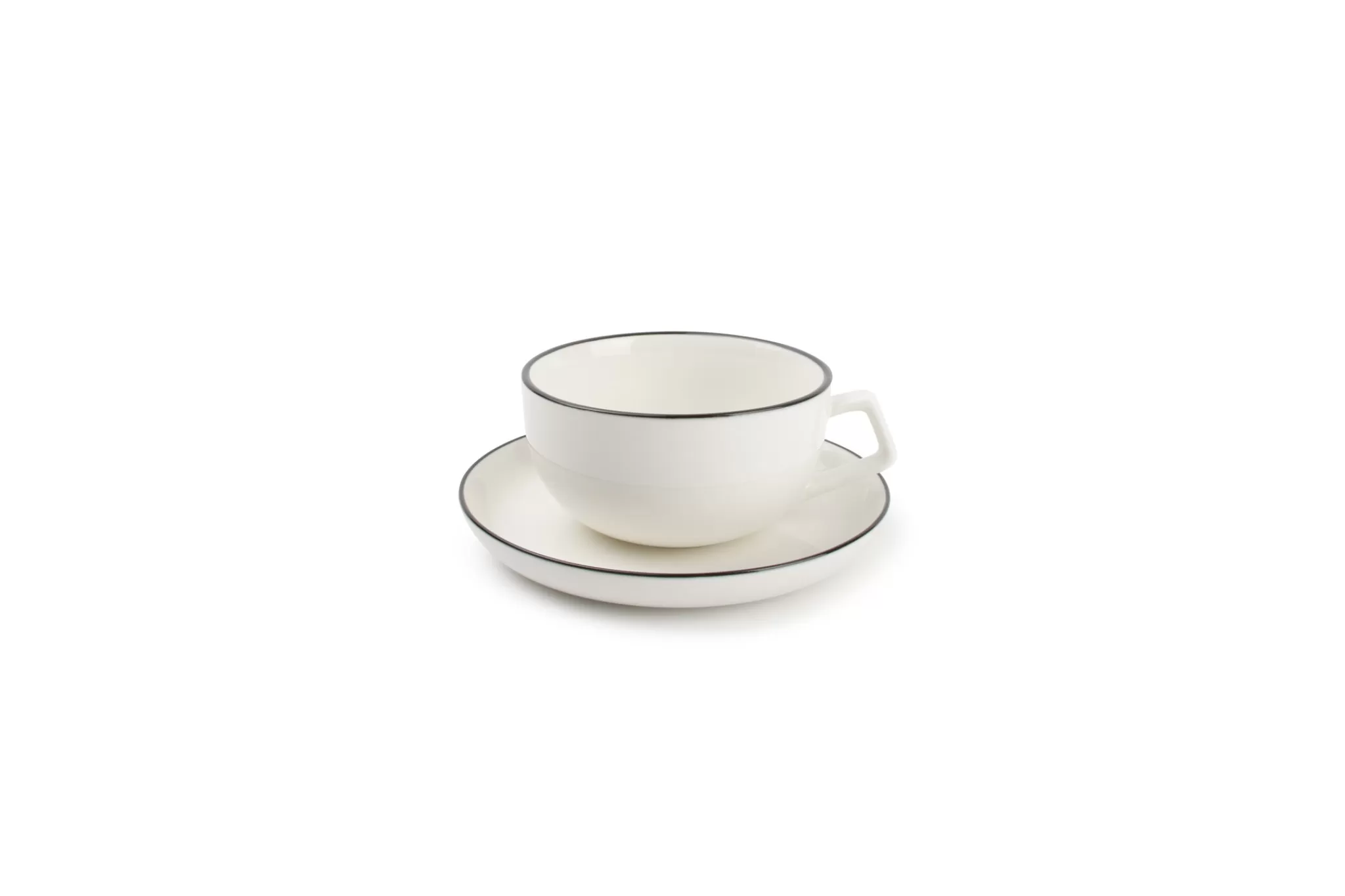 Hot Studio Base Cup And Saucer 220 Ml White (Set/4) 850015 Studio Base