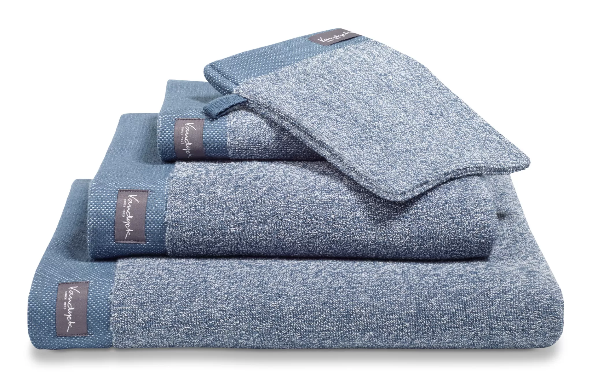 Vandyck Home*Towel Home Mouline Color Vintage Blue (Bakc18201)