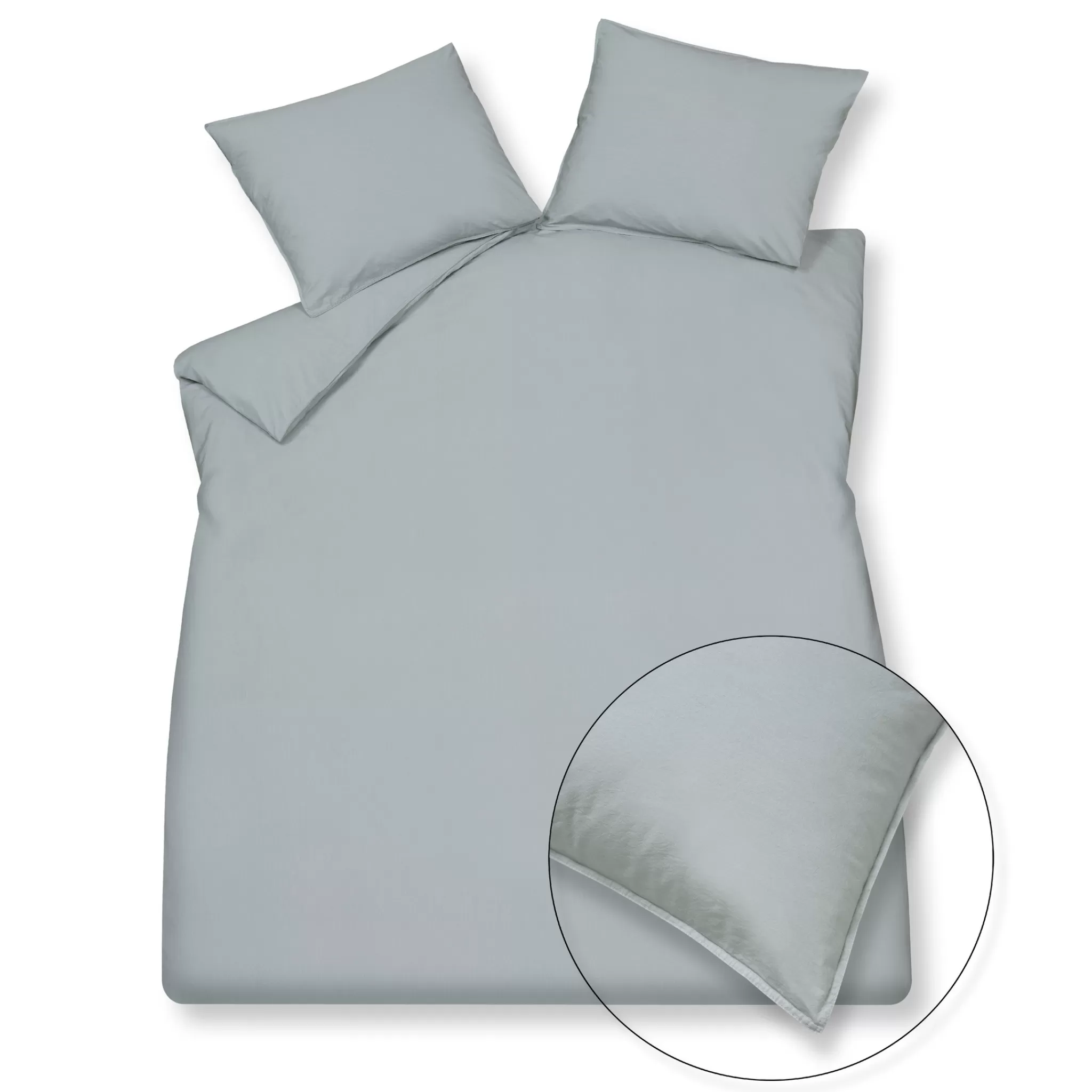 Flash Sale Washed Cotton Duvet Cover 200X220 Cm Pearl Blue (Cotton) Clla20201 2 Persons