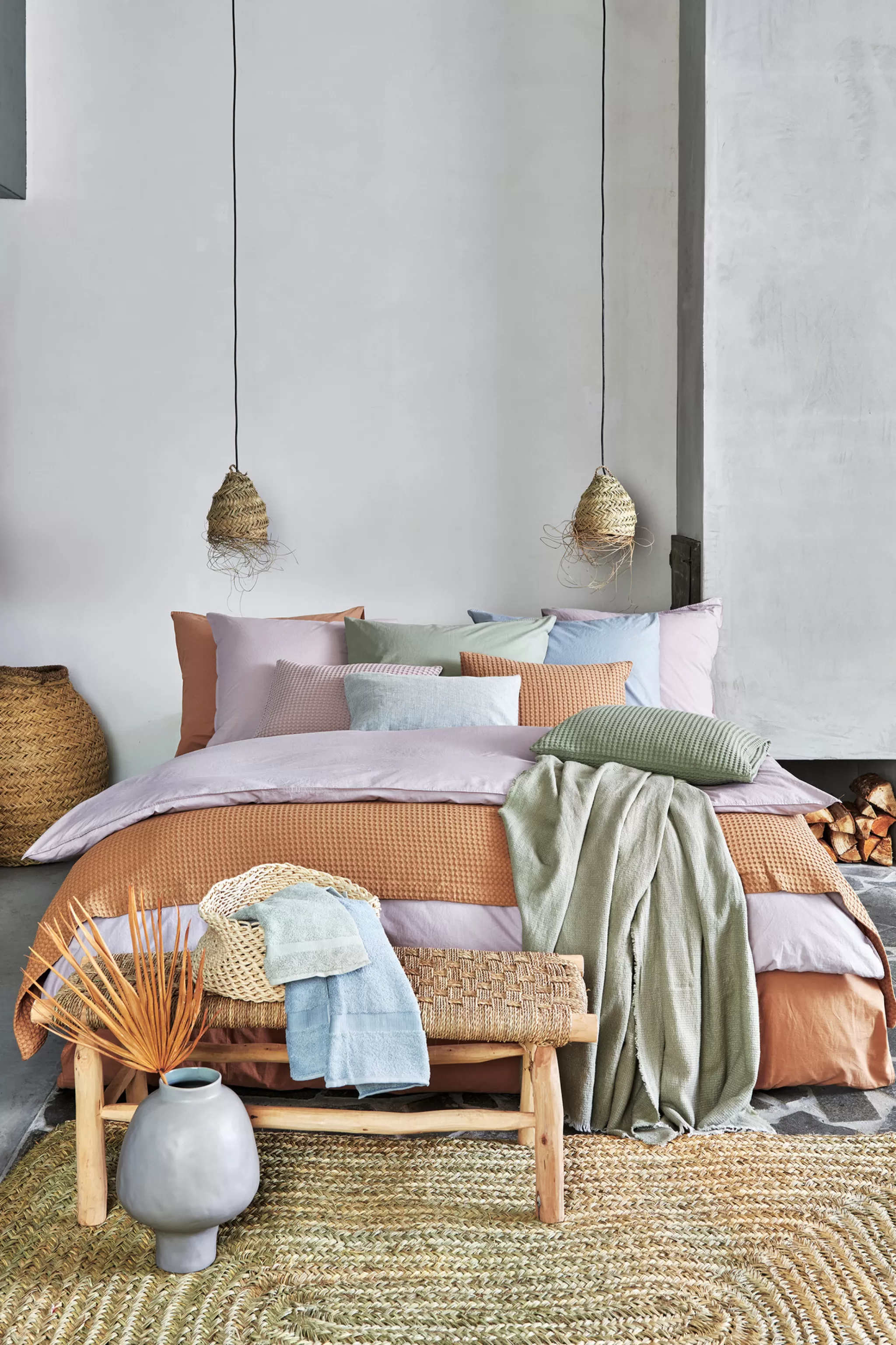 Flash Sale Washed Cotton Duvet Cover 200X220 Cm Pearl Blue (Cotton) Clla20201 2 Persons