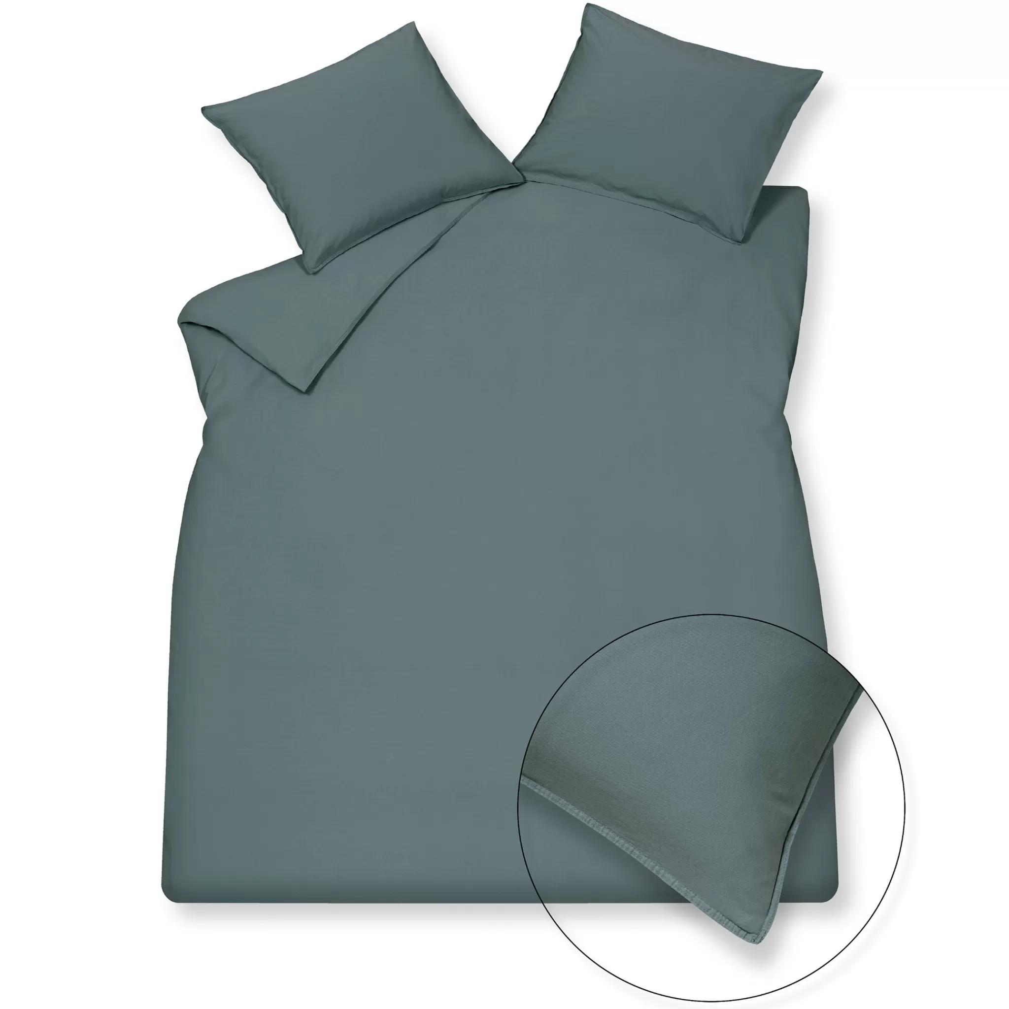 Flash Sale Washed Cotton Duvet Cover 240X220 Cm Storm Blue (Cotton) Twin Beds