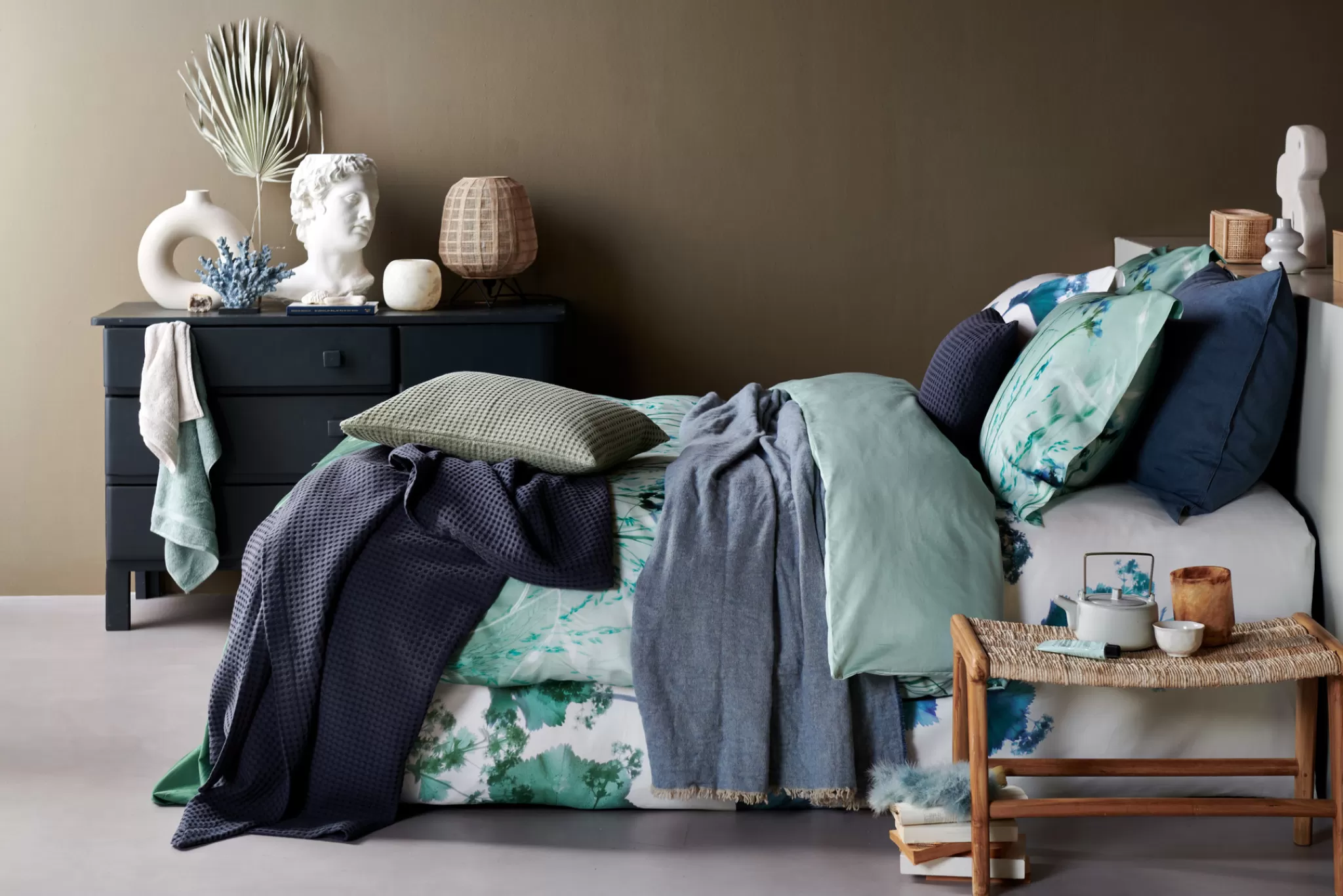 Flash Sale Washed Cotton Duvet Cover 240X220 Cm Storm Blue (Cotton) Twin Beds